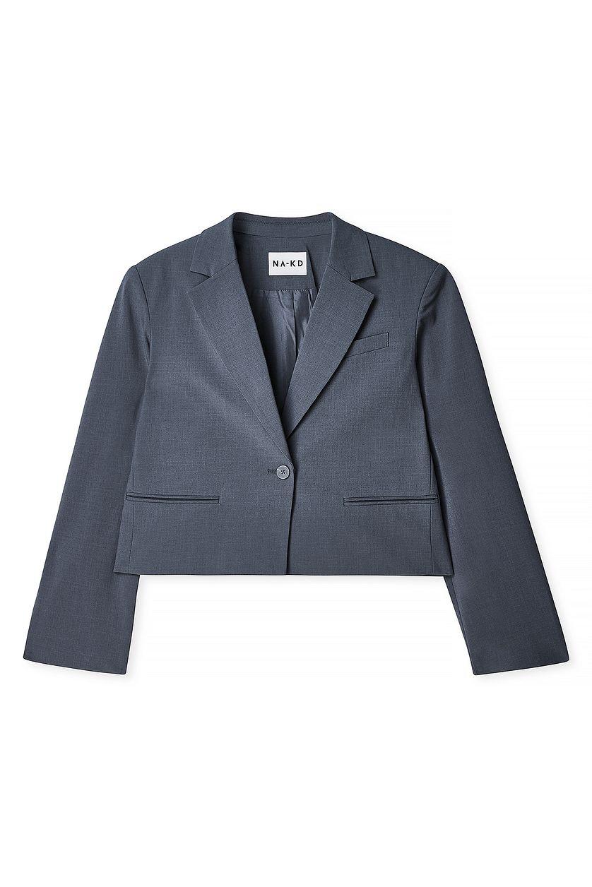 Short Tailored Straight Blazer Product Image