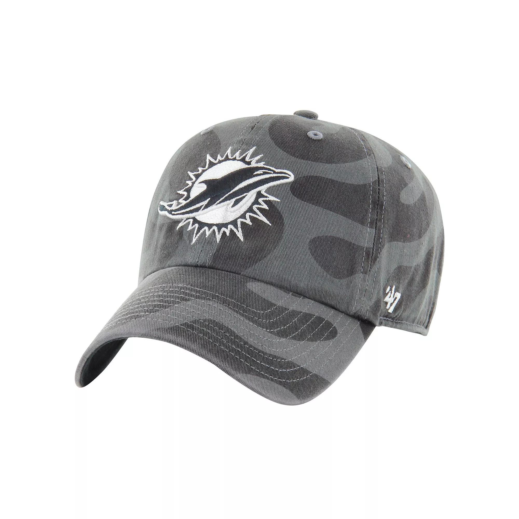 Women's '47  Charcoal Miami Dolphins Freeform Clean Up Adjustable Hat Product Image