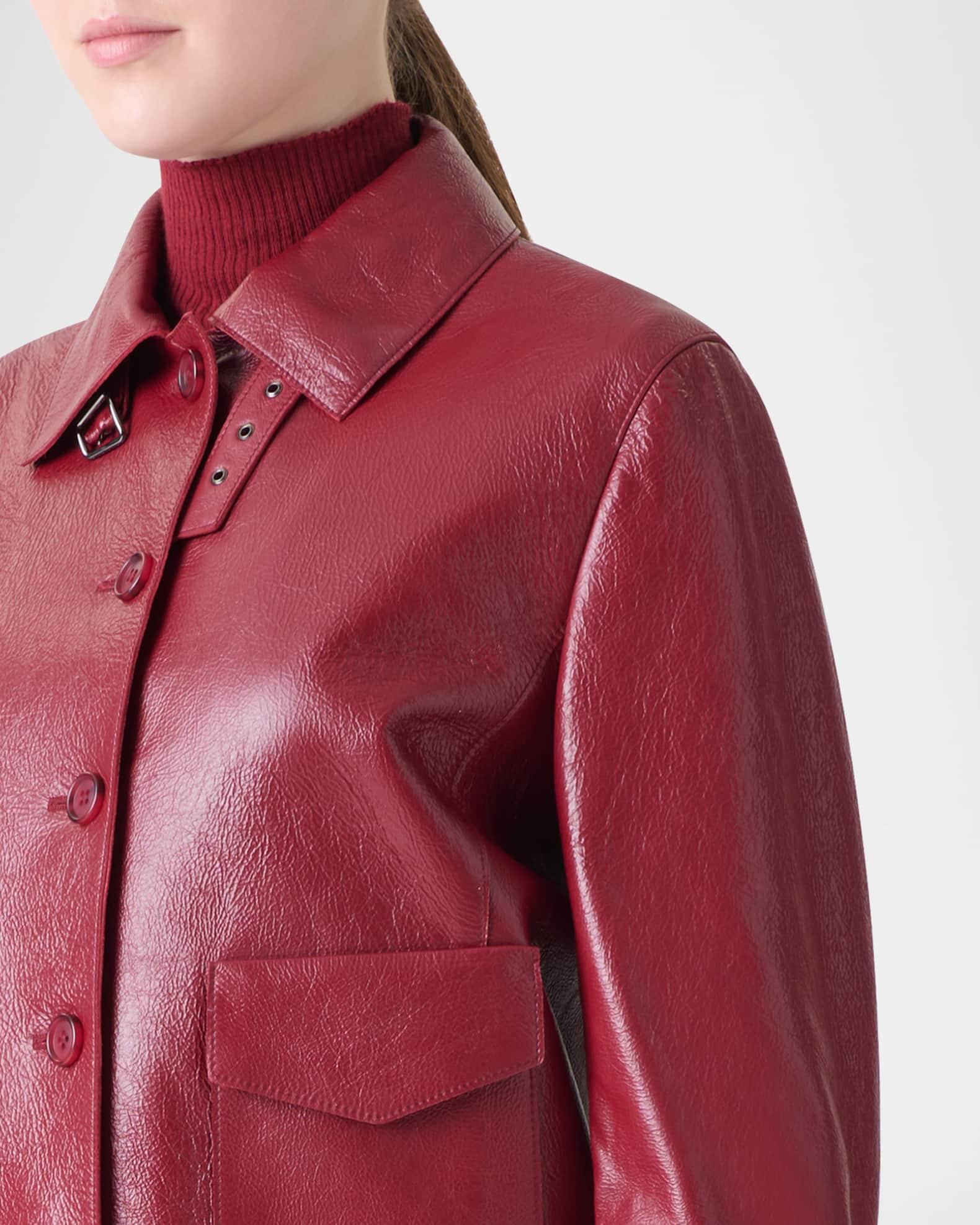 Peer Lacquered Leather Short Jacket Product Image