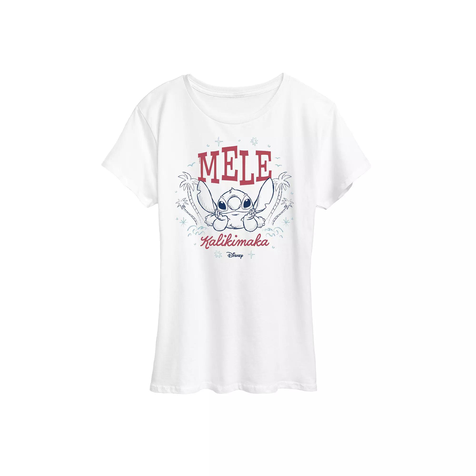 Disney's Lilo and Stitch Women's Mele Kalikimaka Graphic Tee,  Product Image