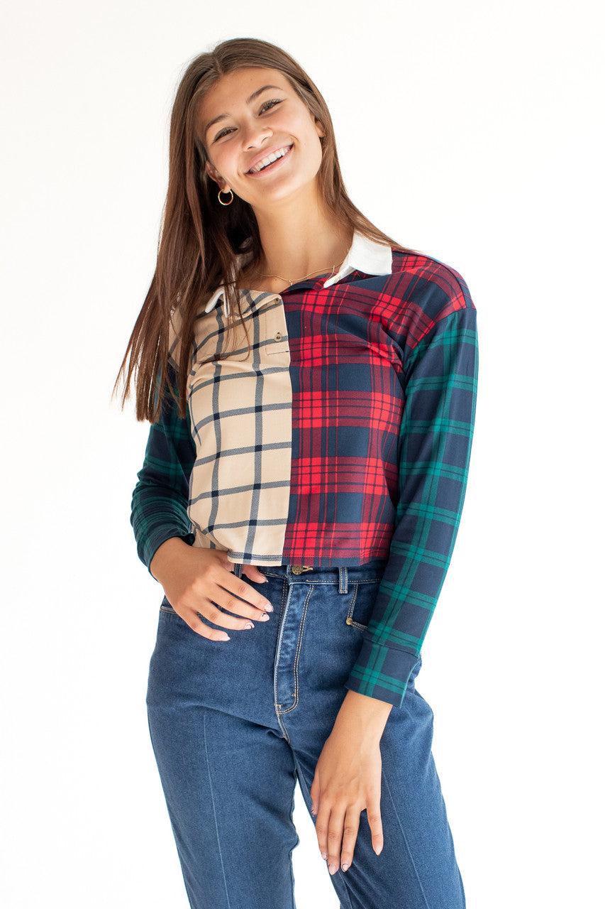 Mixed Plaid Multicolor Shirt Product Image