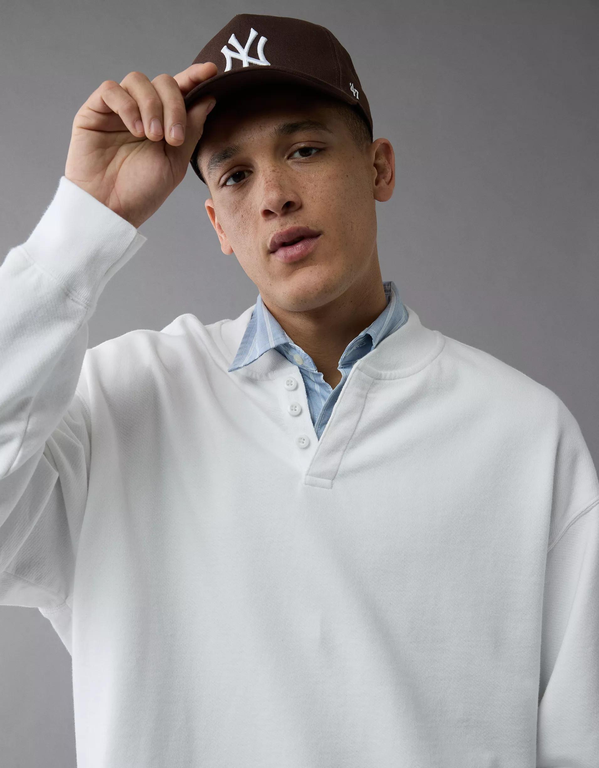 AE Henley Sweatshirt Product Image