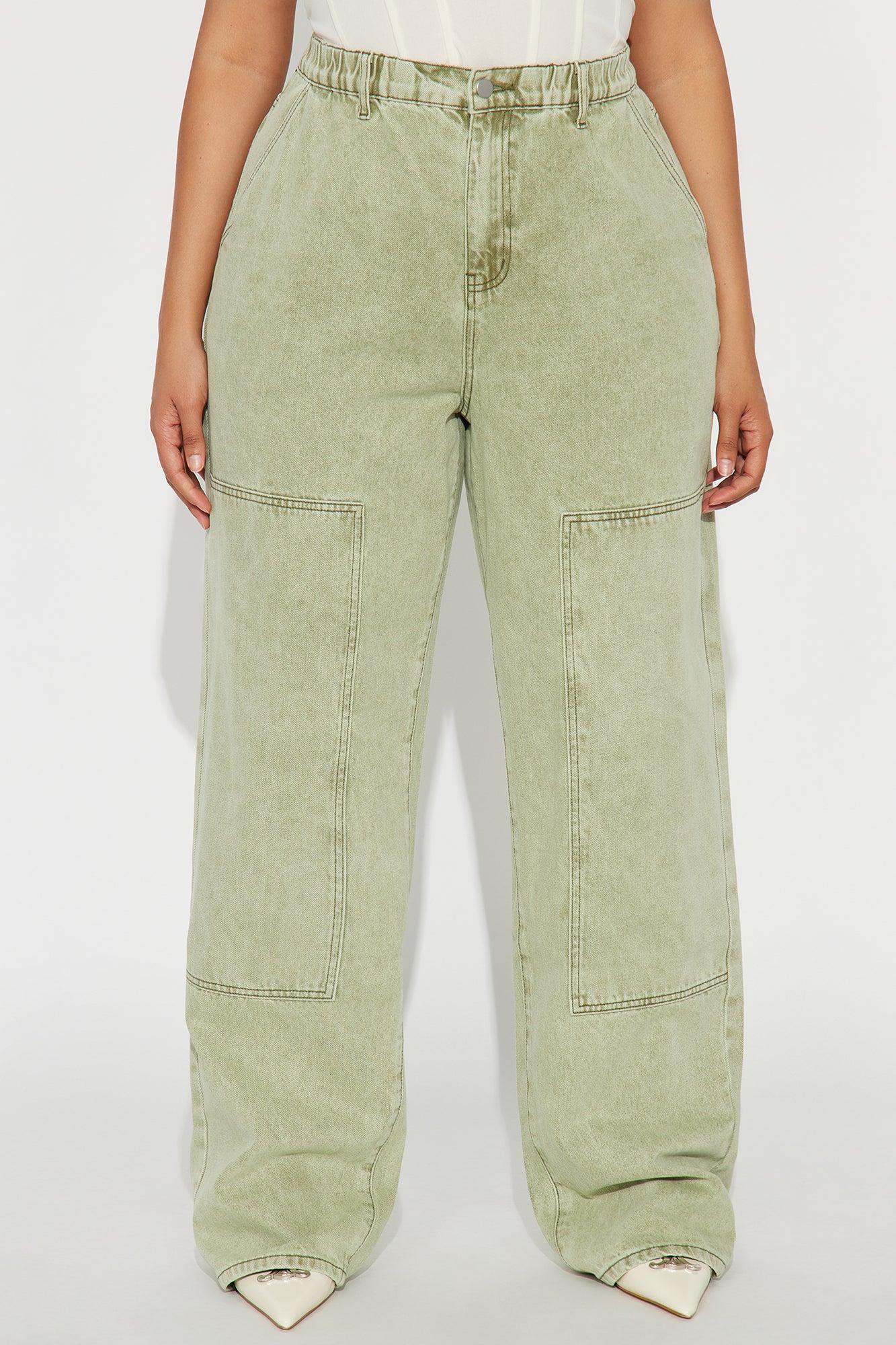 Remi Wide Leg Jogger - Olive Female Product Image