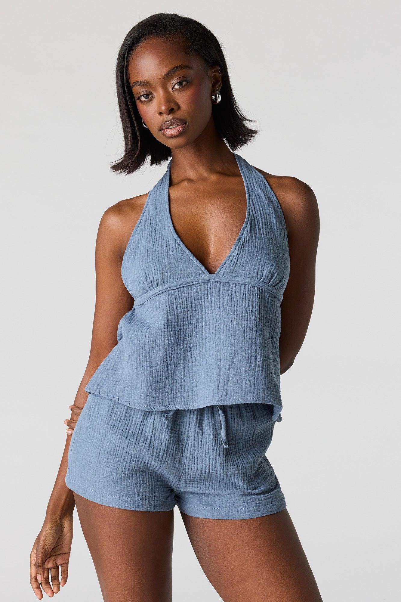 Textured Drawstring Short Female Product Image