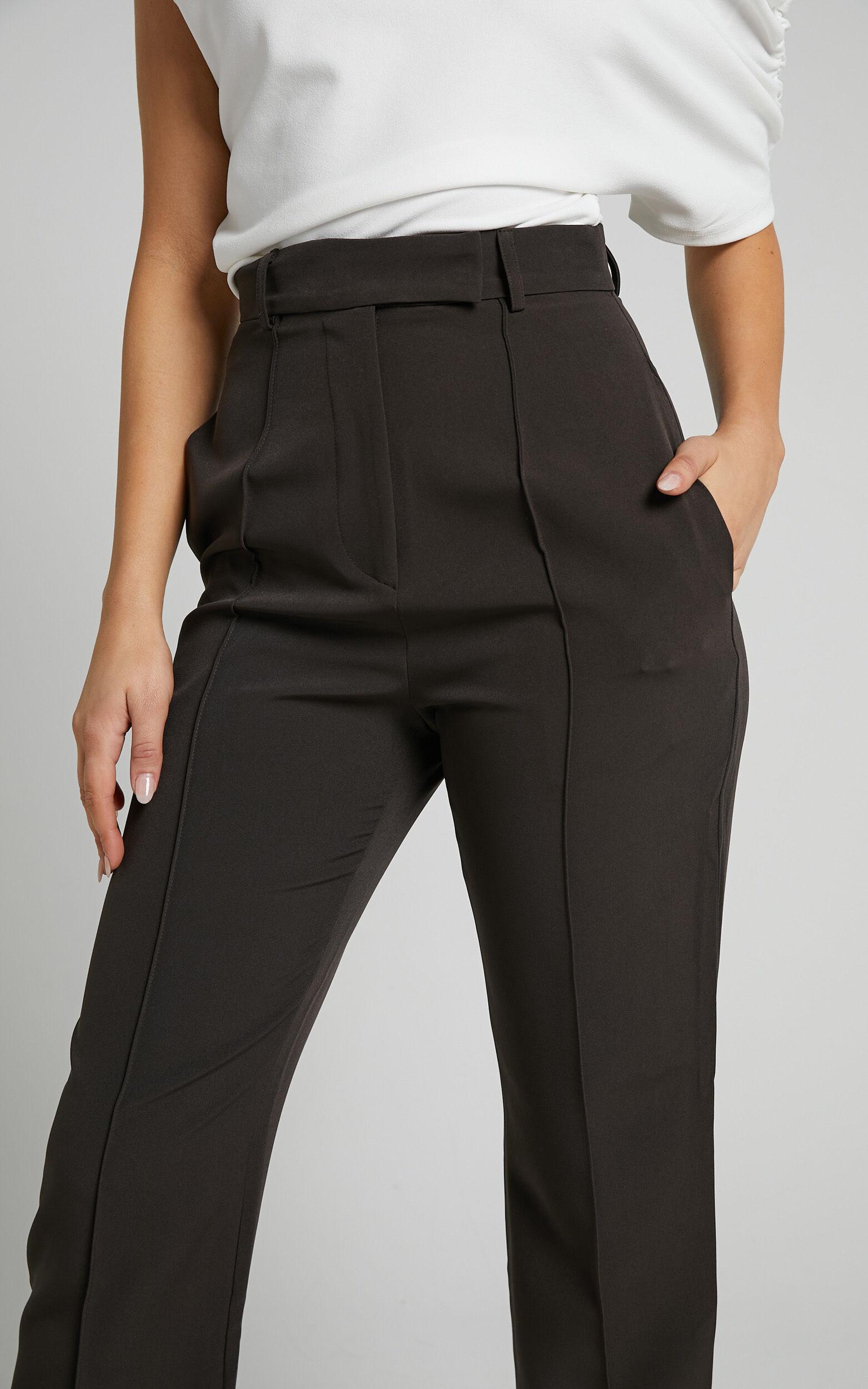 Rogers Pants - High Waisted Pants in Charcoal Product Image