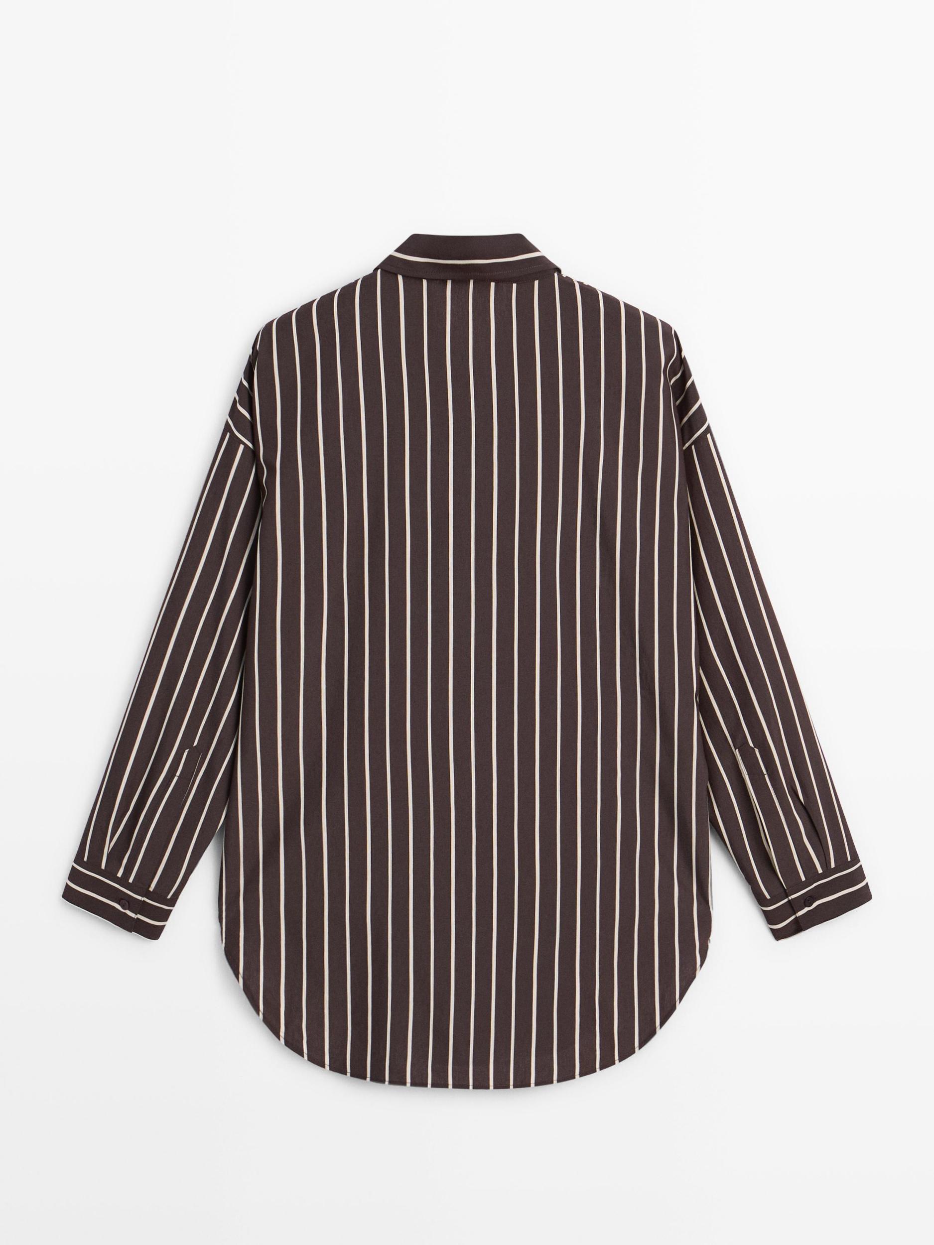 Loose-fitting striped shirt Product Image