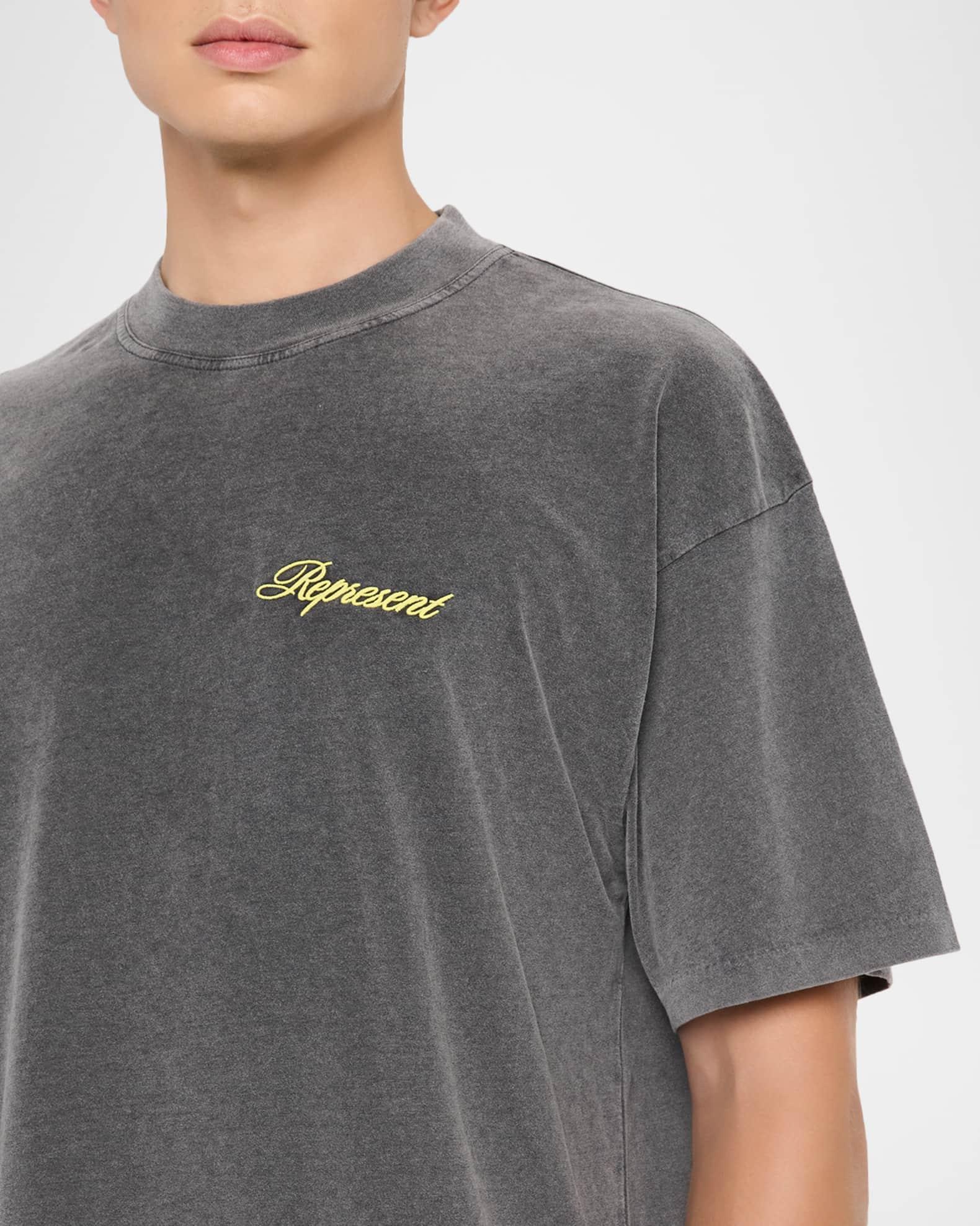 Men's Script Logo Cotton T-Shirt Product Image