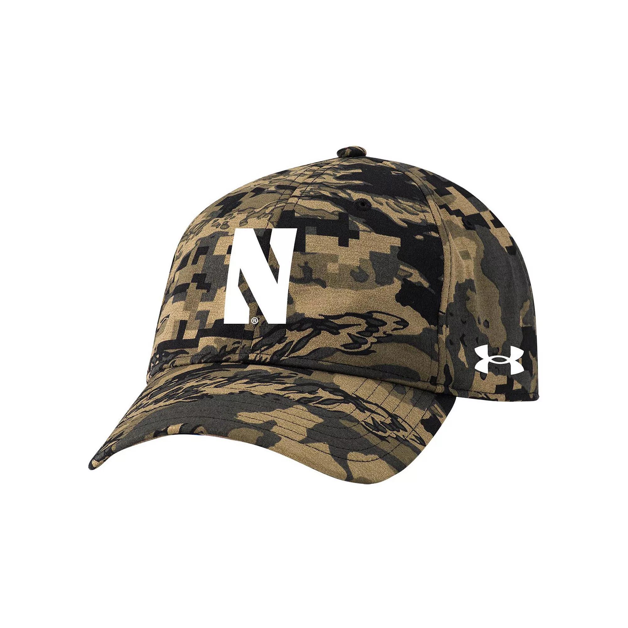 Men's Under Armour Camo Northwestern Wildcats Freedom Adjustable Hat, Green Product Image