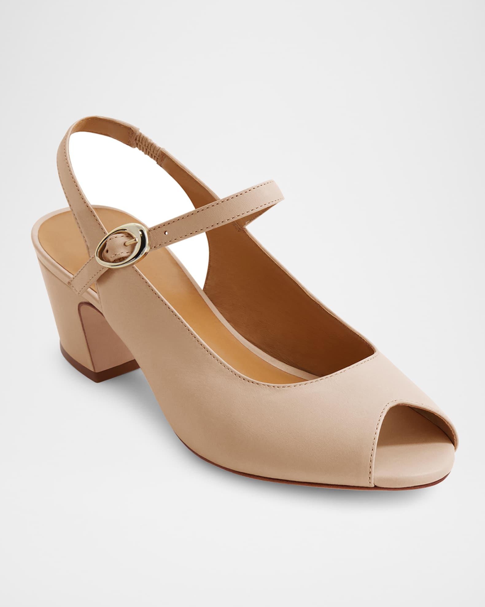 Bailen Leather Mary Jane Slingback Pumps Product Image