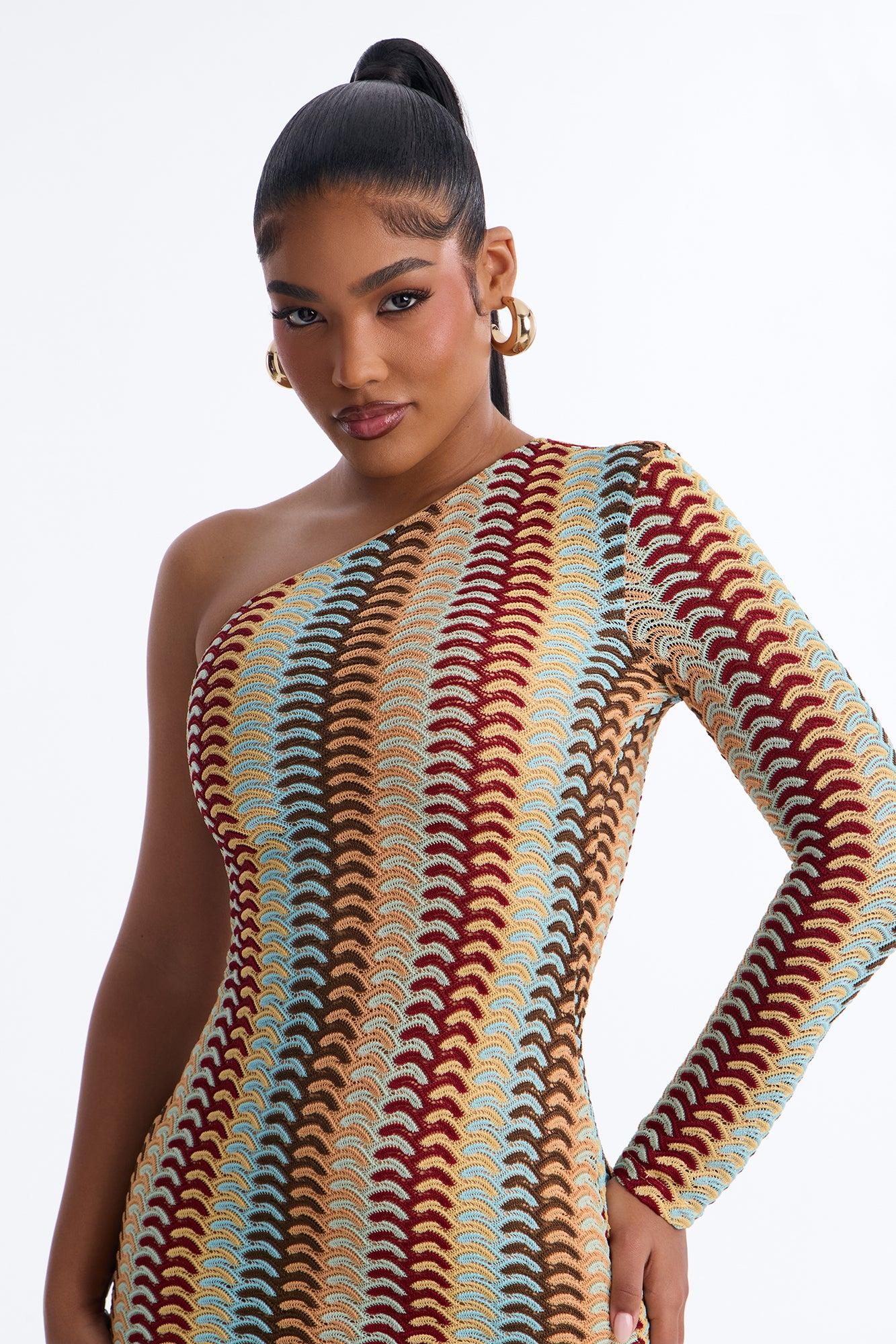 Kelsey Crochet Midi Dress - Multi Color Female Product Image