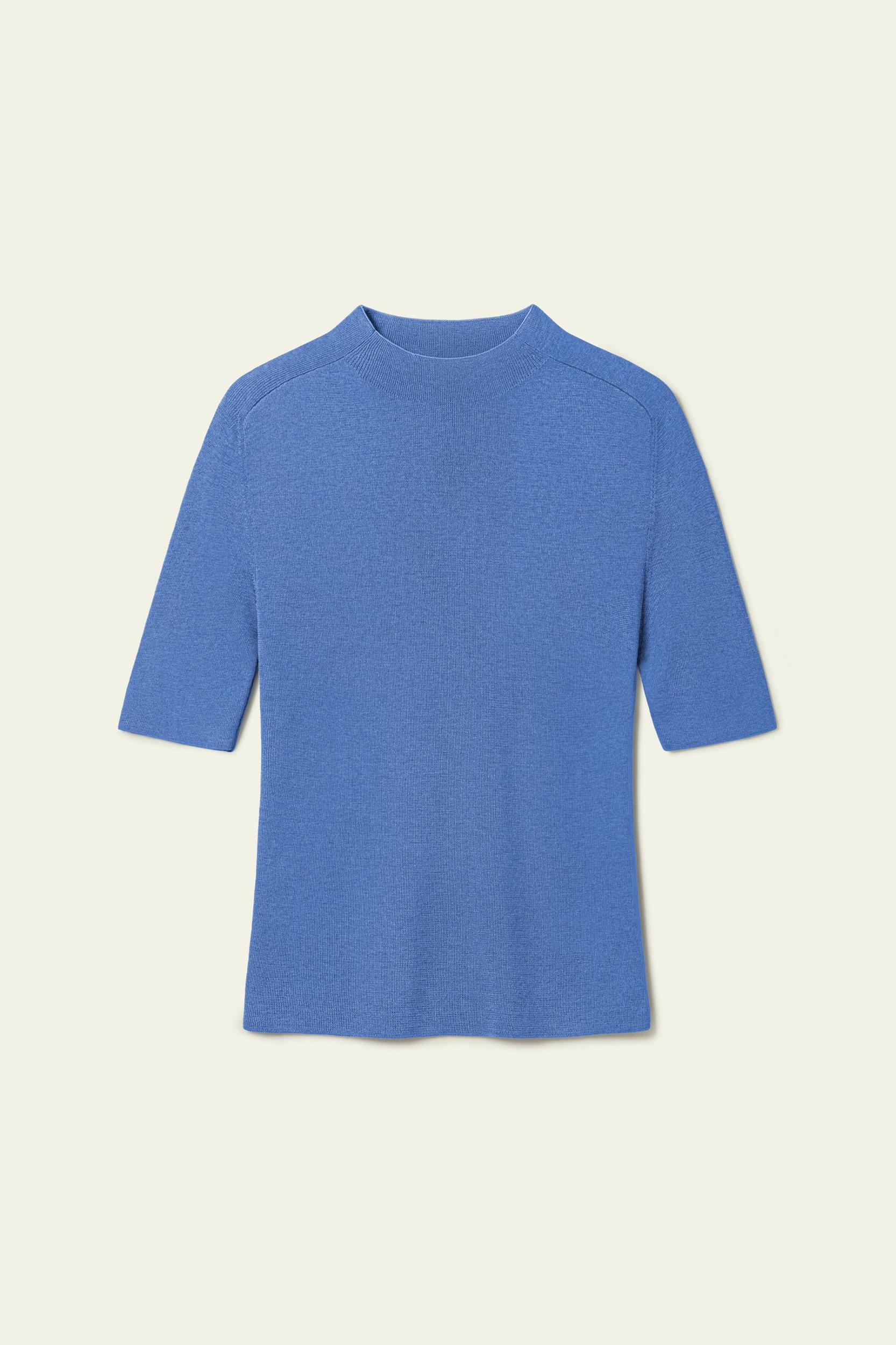 Seamless Silk-Cotton Slim-Fit Knit Top Product Image