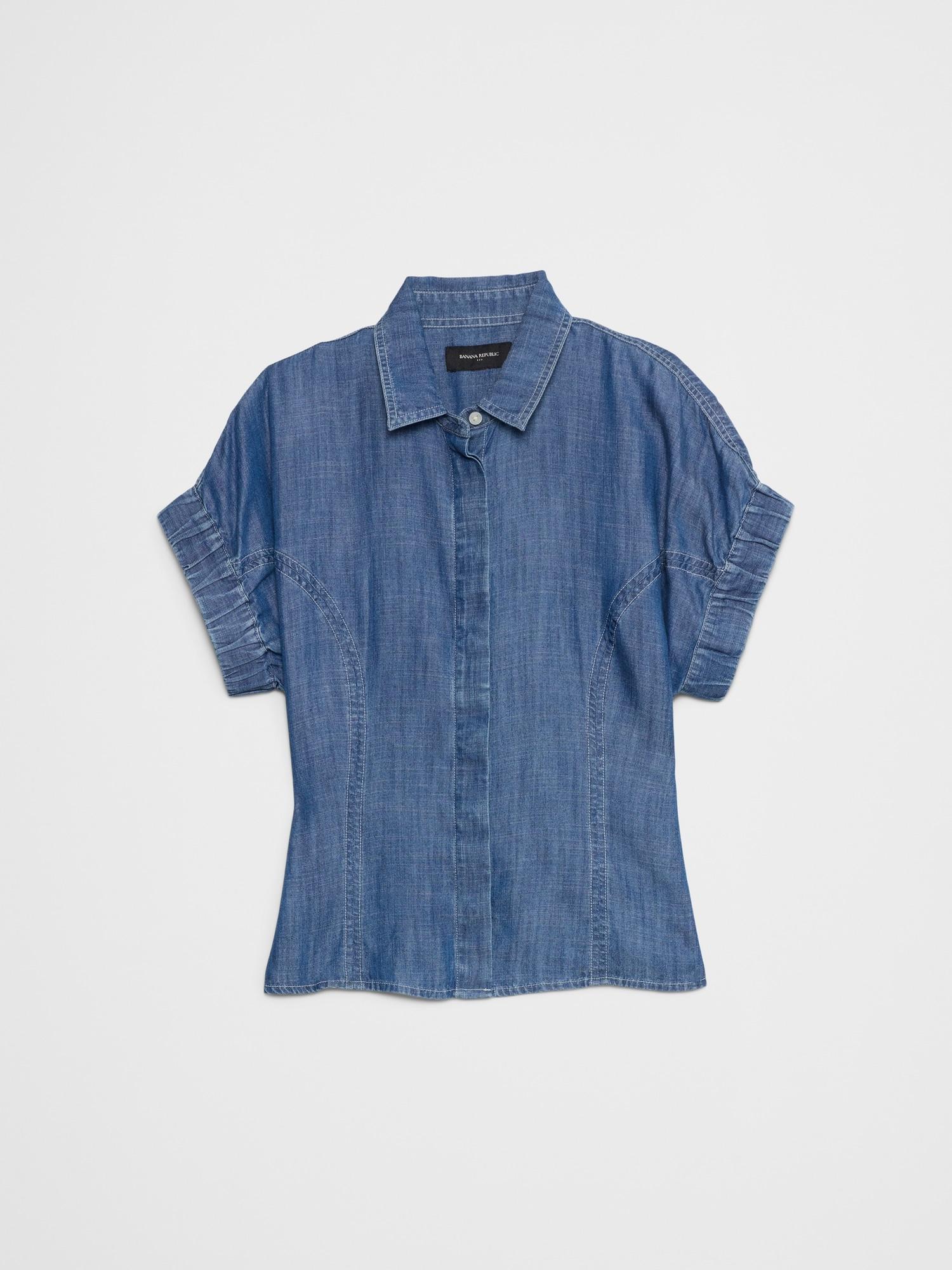 Seamed Poplin Shirt Product Image