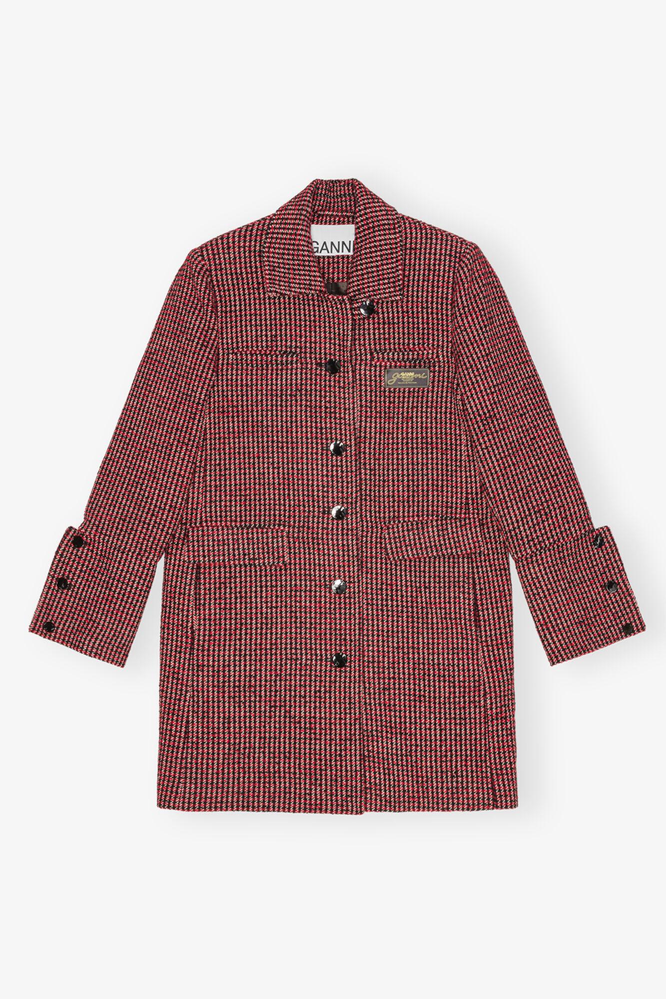 Red Check Midi Jacket Product Image