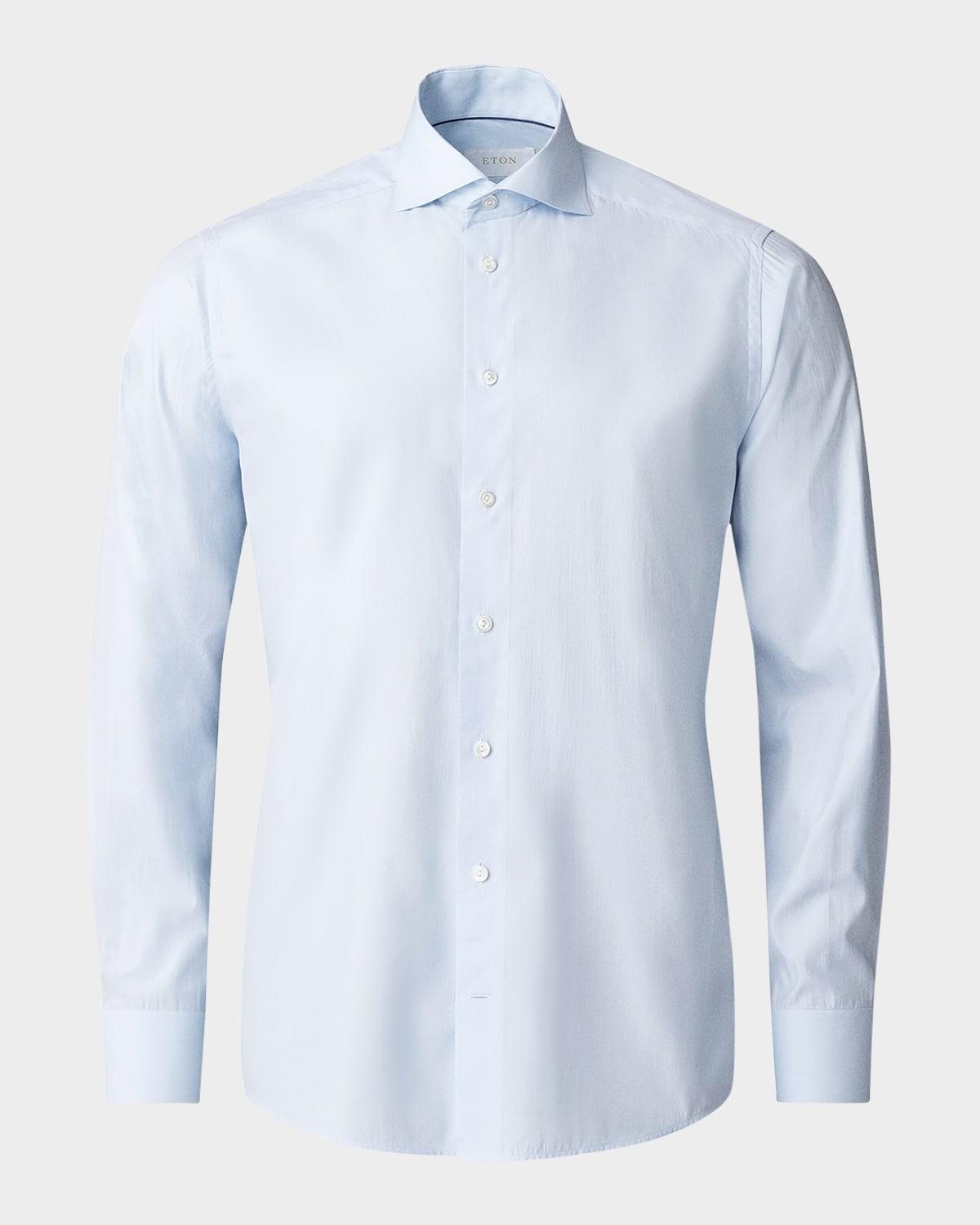 Mens Elevated Contemporary-Fit Cotton and Silk Sport Shirt Product Image