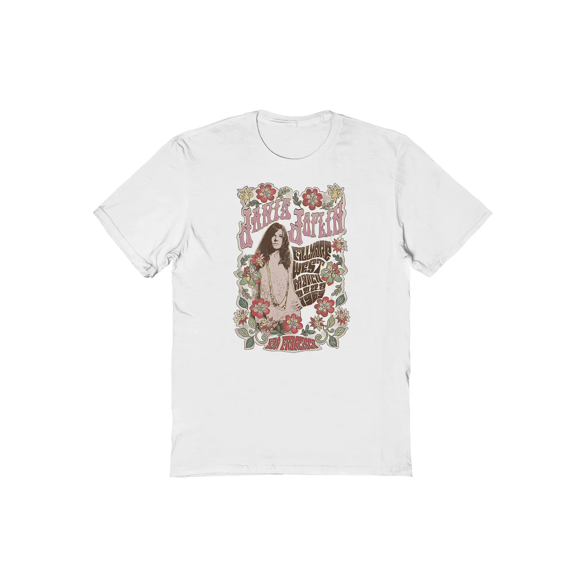 Men's Janis Floral Graphic Tee, Size: Small, White Product Image