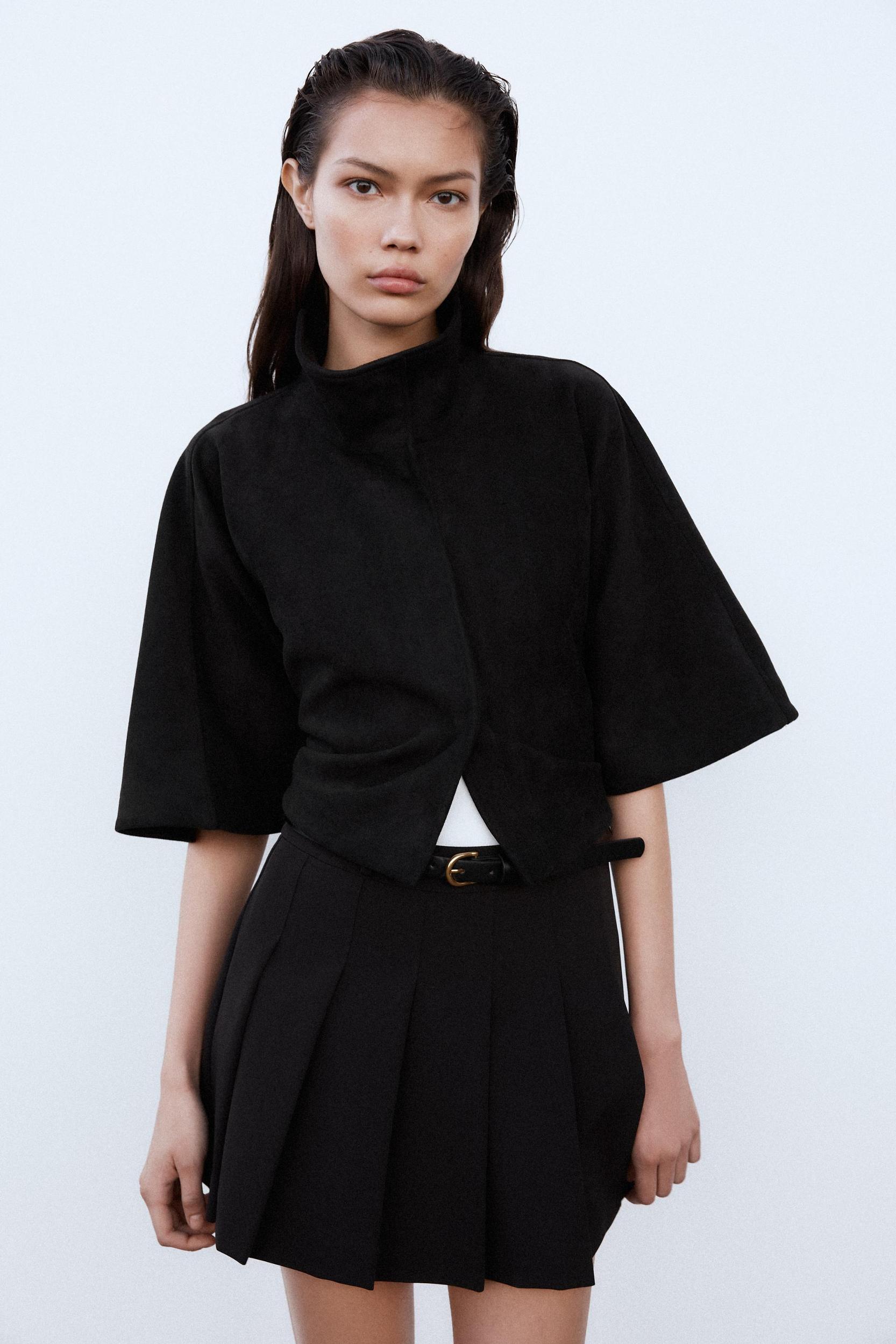 BELTED BOX PLEAT SKORT Product Image