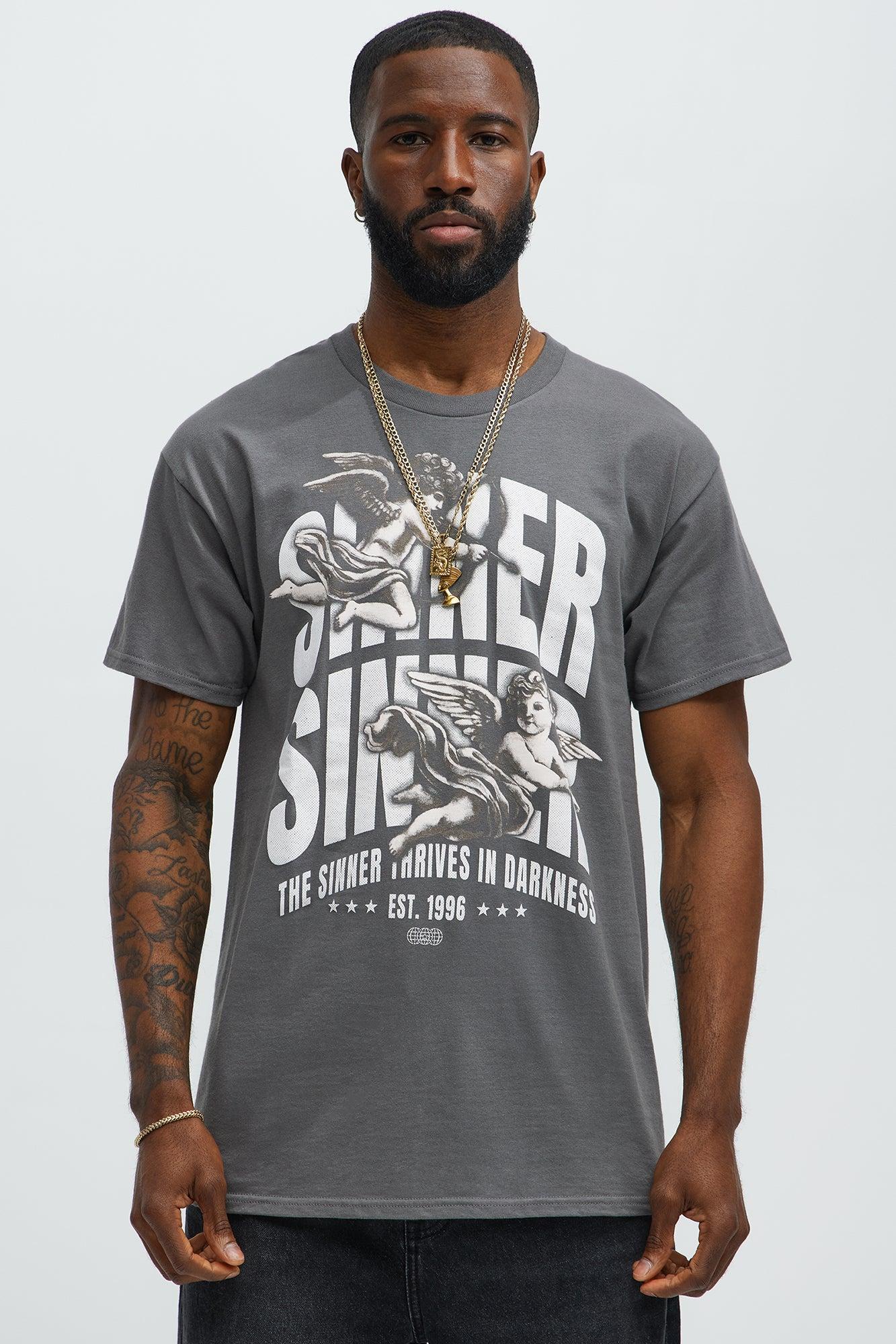 Sinner's Haven Short Sleeve Tee - Charcoal Product Image