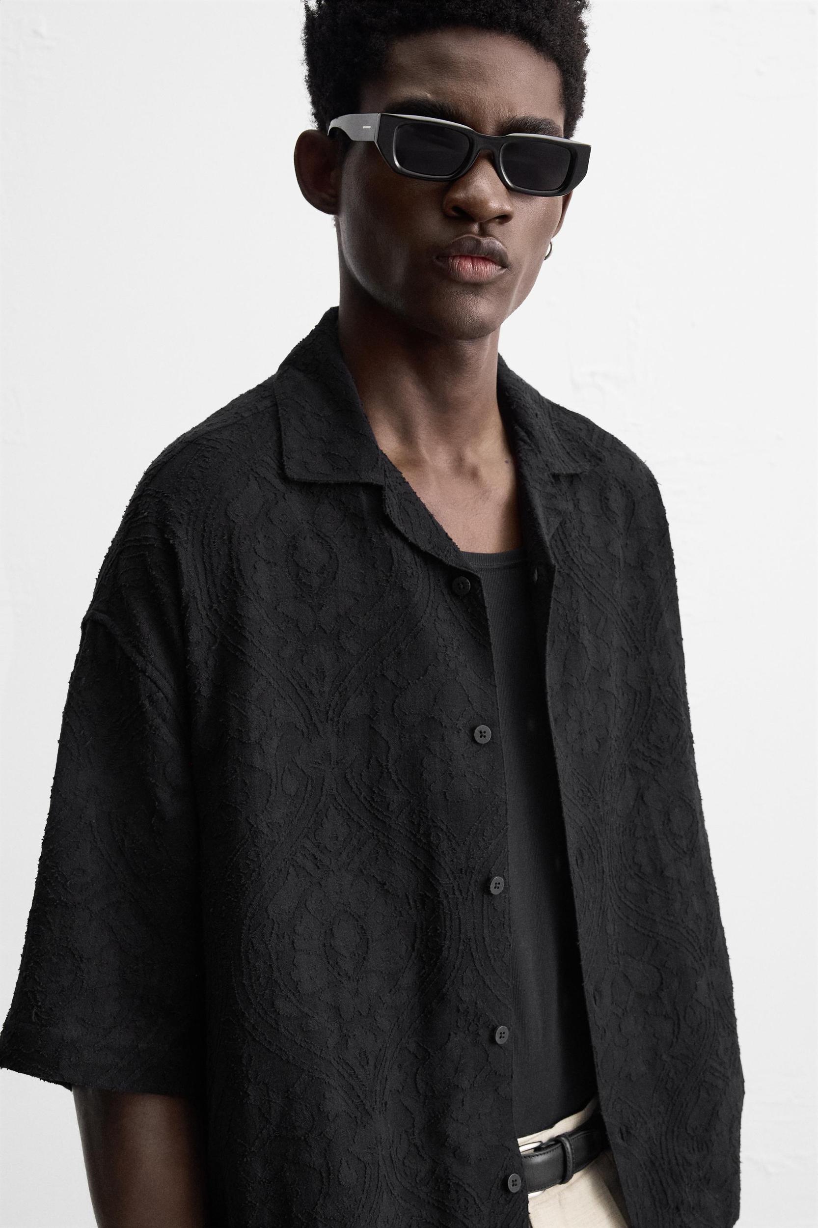 RELAXED FIT JACQUARD SHIRT Product Image