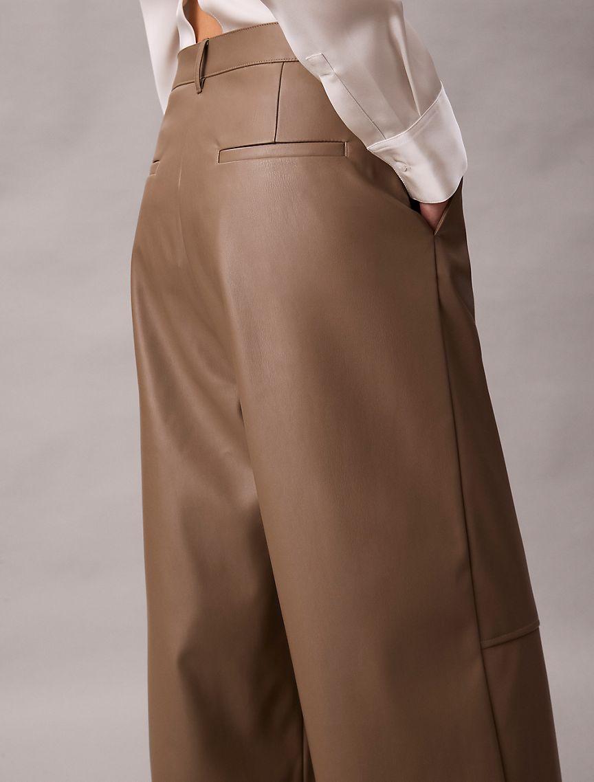Faux Leather Relaxed Pants Product Image