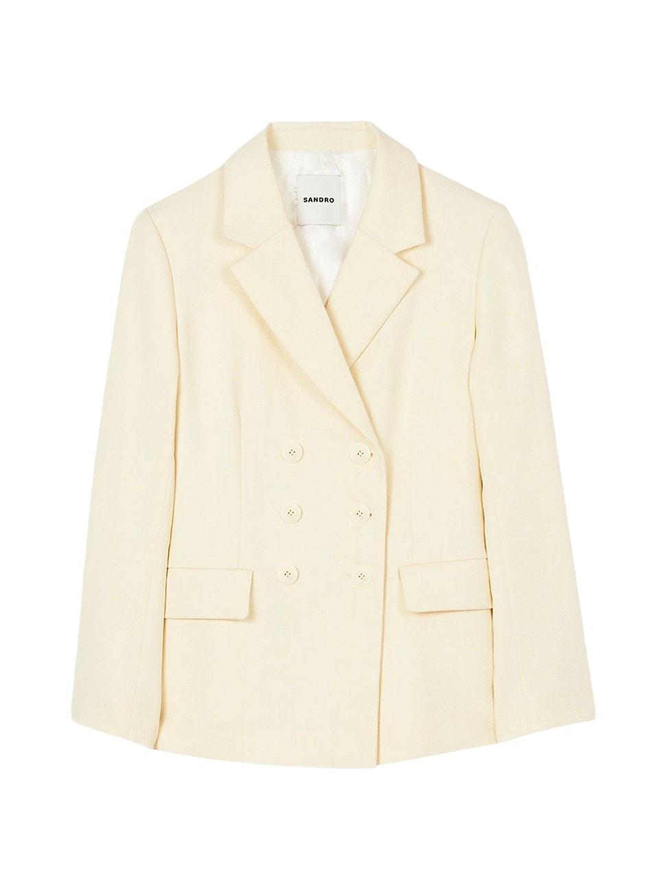 Womens Double-Breasted Suit Jacket Product Image