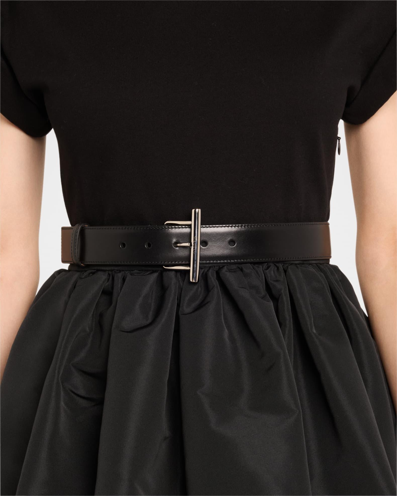 T-Bar Skinny Leather Belt Product Image