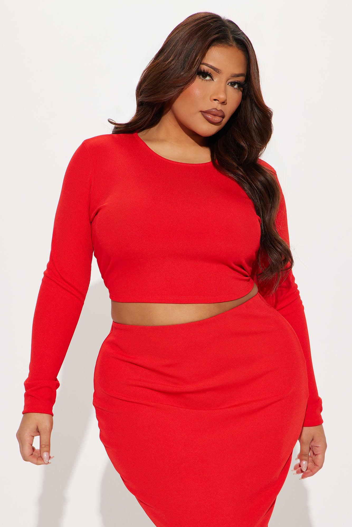 Close To You Maxi Skirt Set - Red Product Image