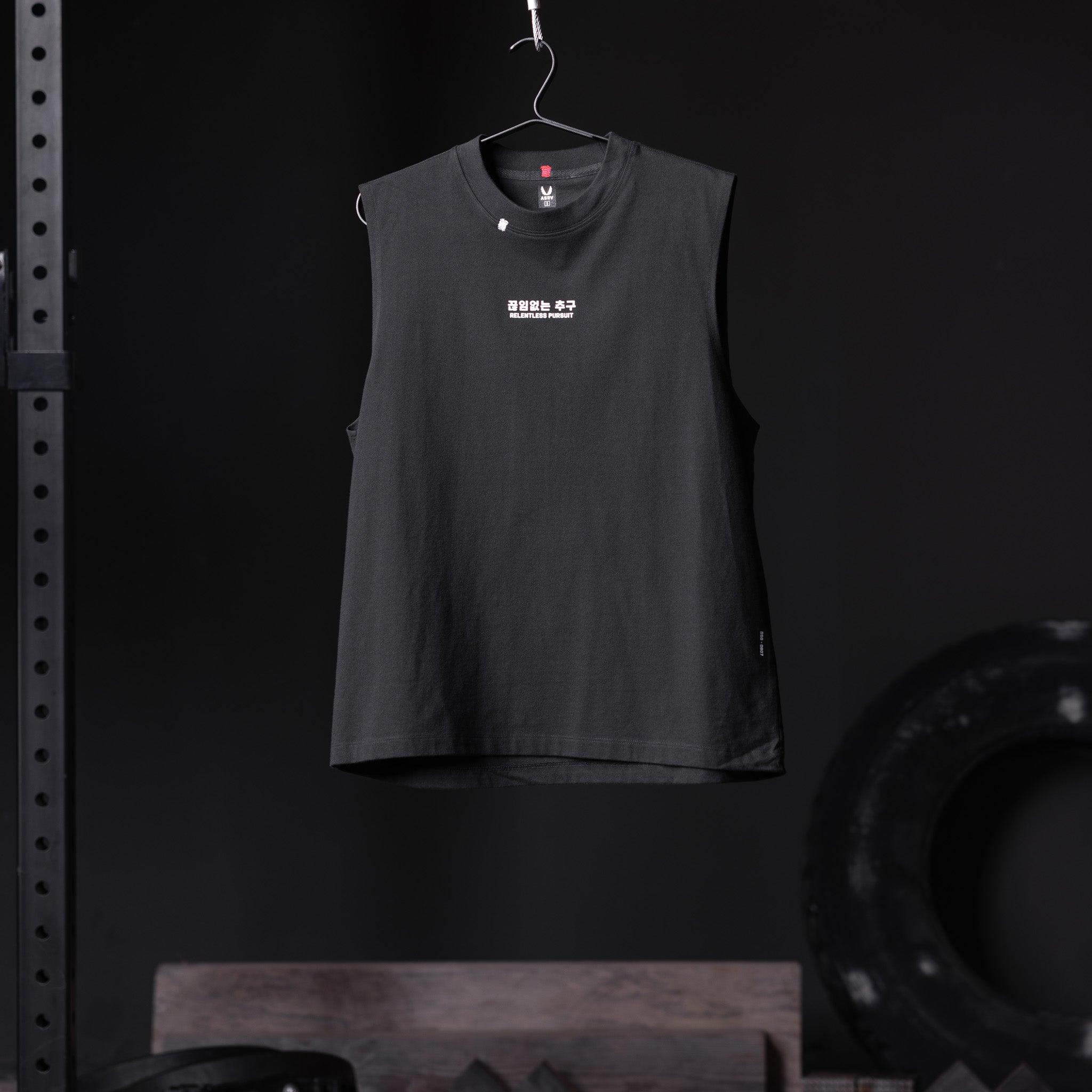 0807. Tech Essential™ Relaxed Cutoff - Black "RP Wings Stack" Product Image
