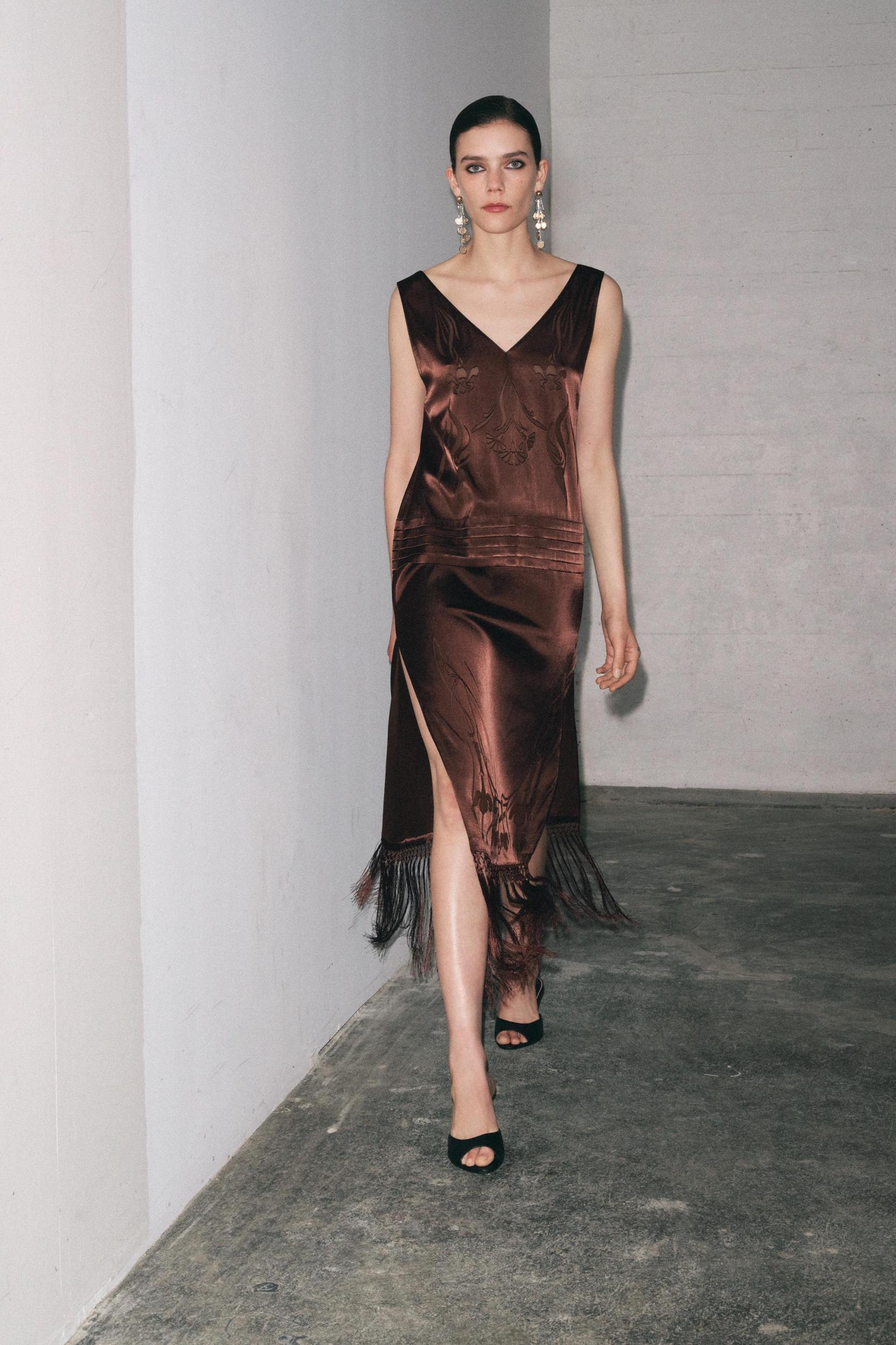 ZW COLLECTION EMBROIDERED FRINGE DRESS Product Image