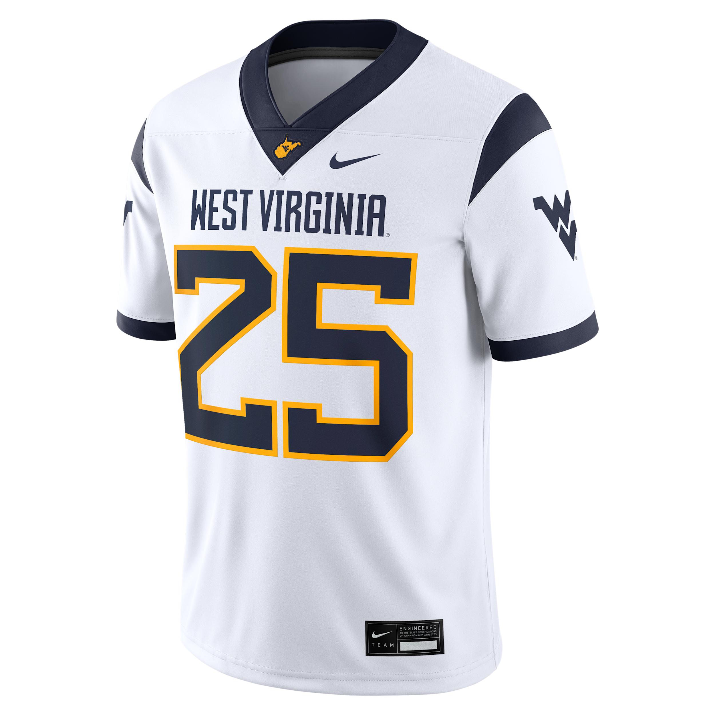 West Virginia Mens Nike Mens Dri-FIT College Game Jersey | NC2F08B5WVN-VF6 Product Image