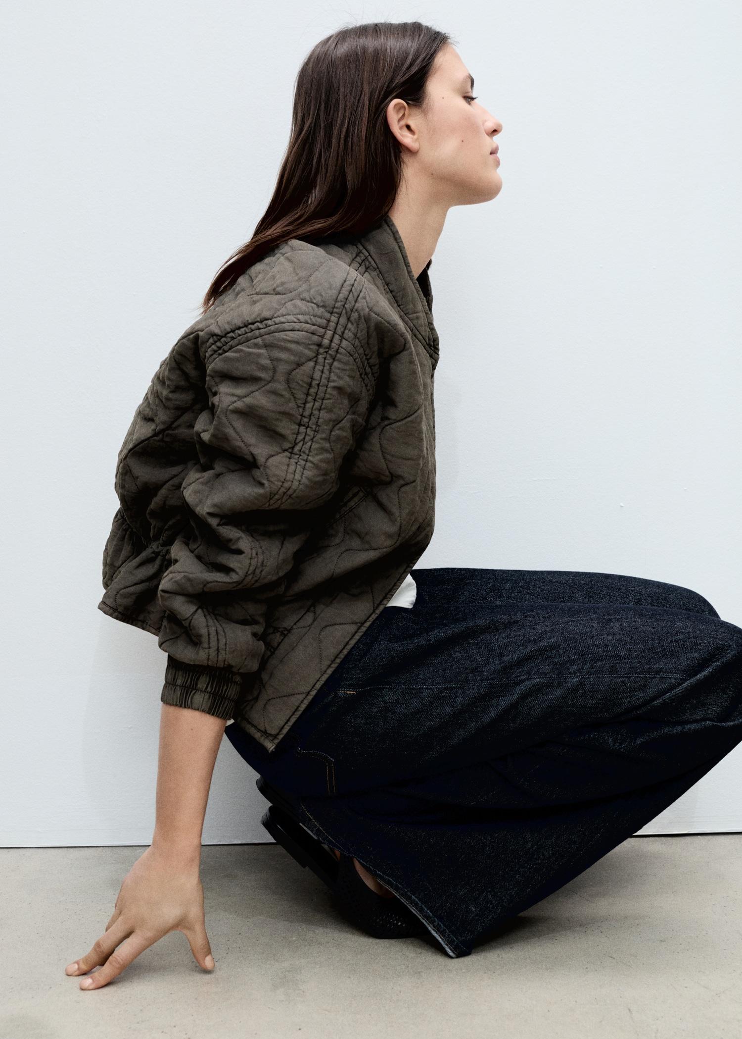 Quilted bomber jacket - Women | MANGO USA Product Image