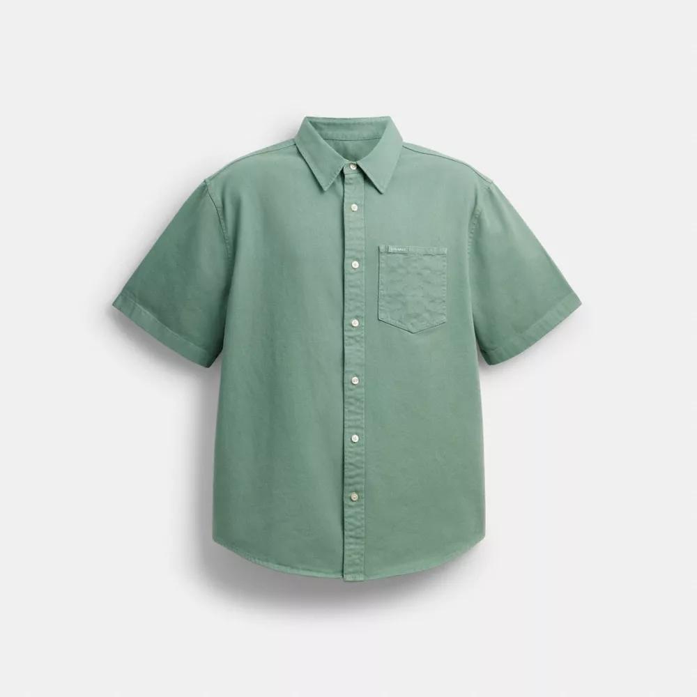 Short Sleeve Relaxed Denim Shirt Product Image