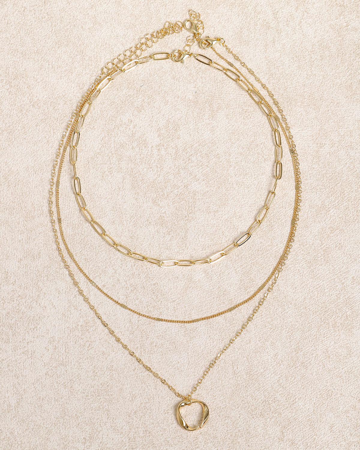 Gold Three-Layer Necklace Product Image