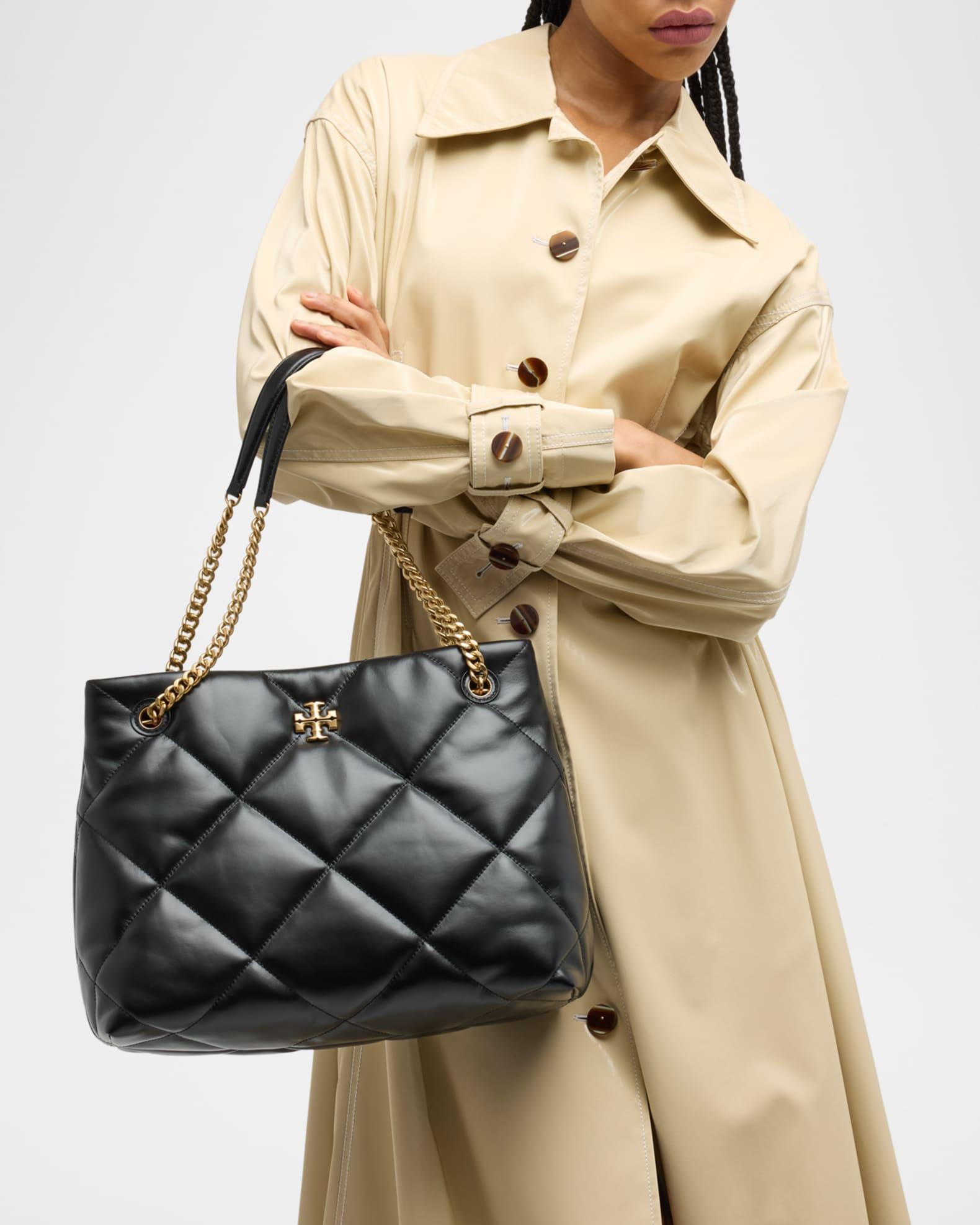 Kira Diamond-Quilt Leather Tote Bag Product Image