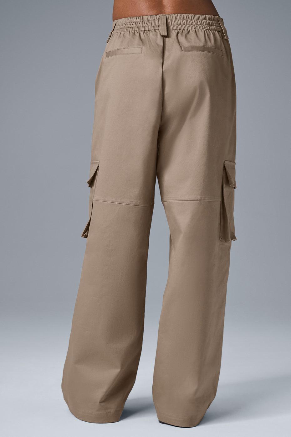 High-Waist Night Out Cargo Trouser - Gravel Female Product Image