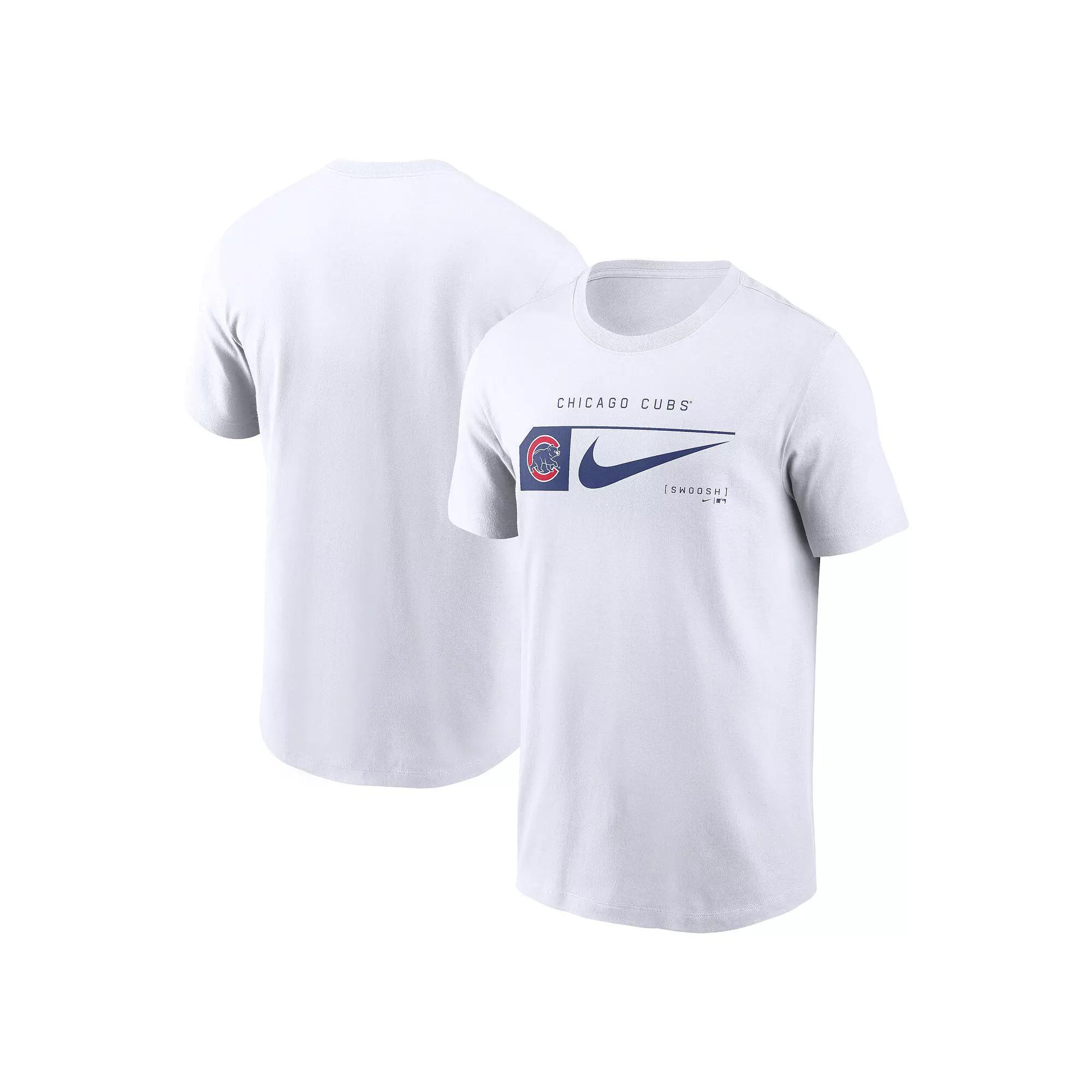 Men's Nike White Chicago Cubs Team Swoosh Lockup T-Shirt, Size: 2XL Product Image