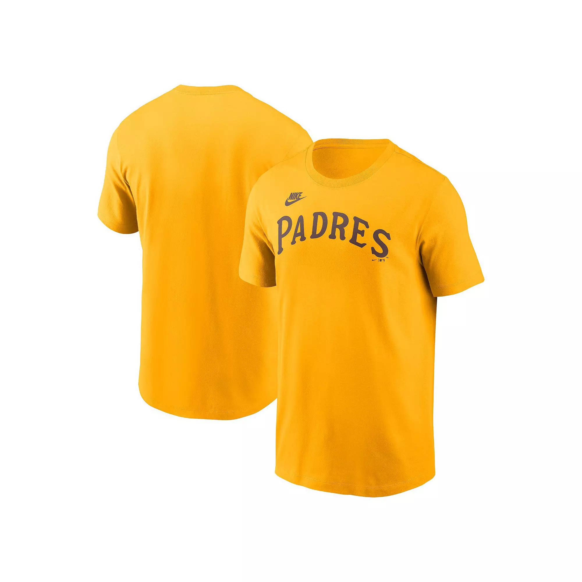 Men's Nike Gold San Diego Padres Cooperstown Wordmark T-Shirt,  Product Image