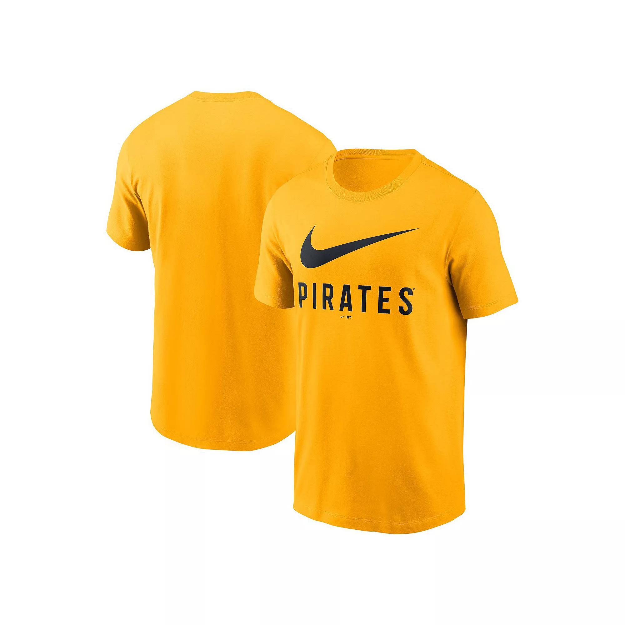 Men's Nike Gold Pittsburgh Pirates Swoosh T-Shirt,  Product Image