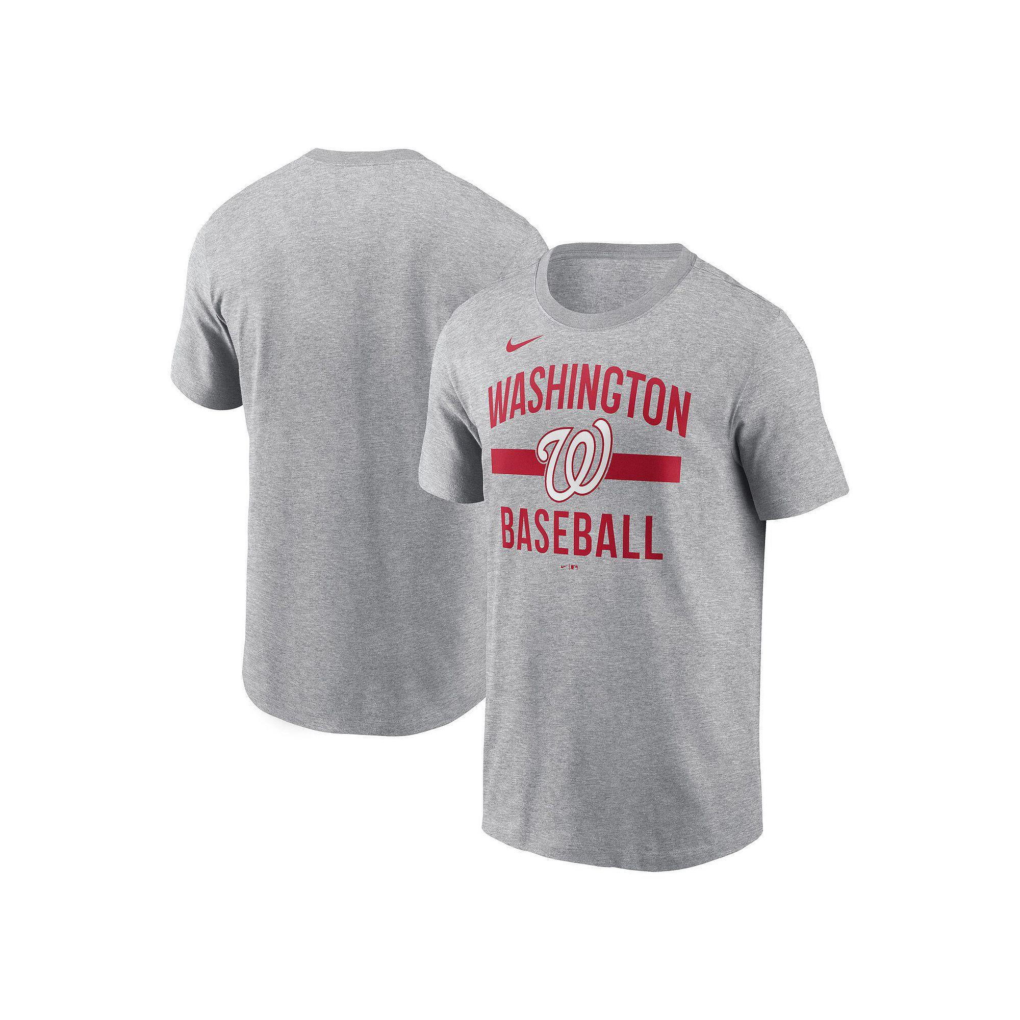 Men's Nike Heather Gray Washington Nationals Arched T-Shirt,  Product Image