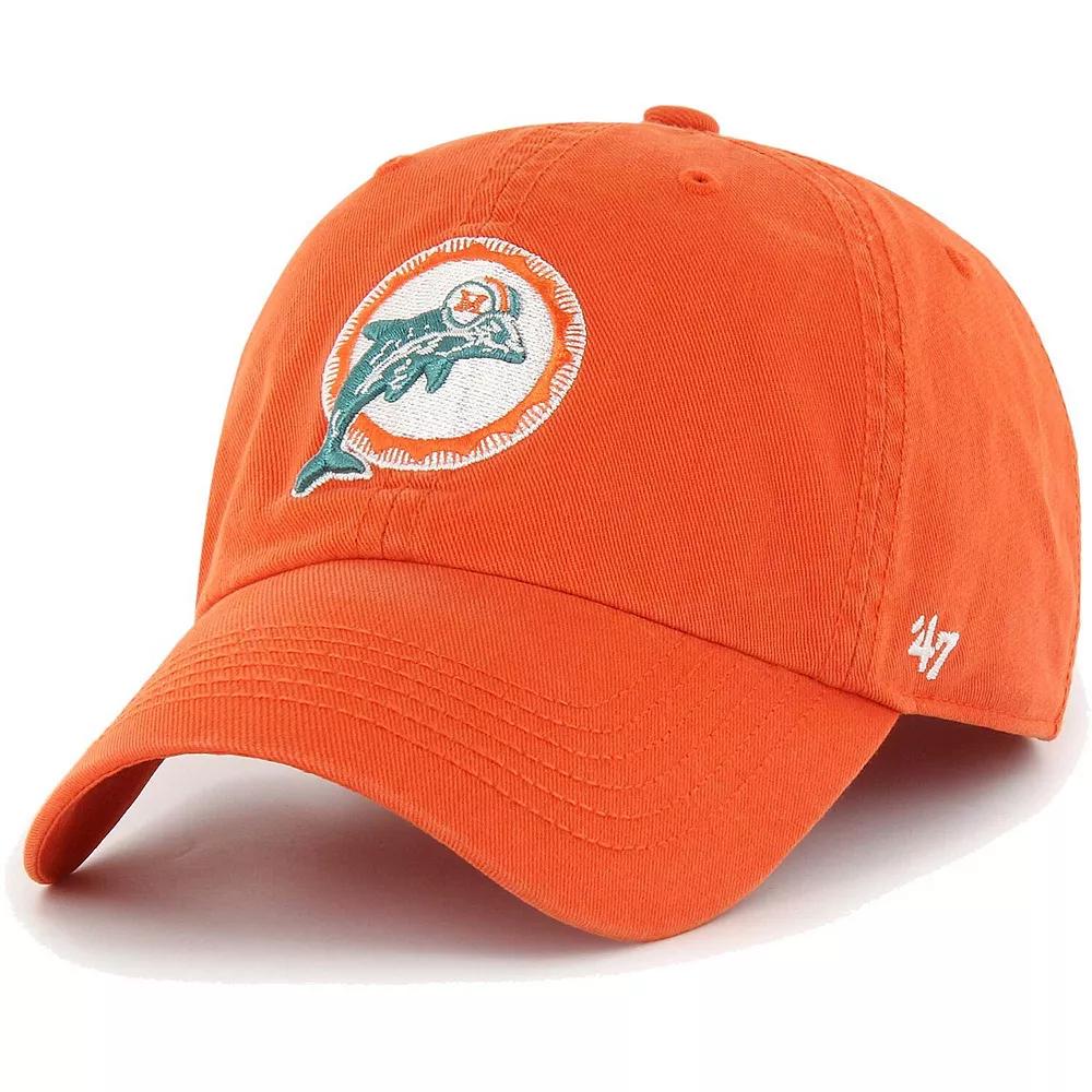 Men's '47 Orange Miami Dolphins Gridiron Classics Franchise Legacy Fitted Hat,  Product Image