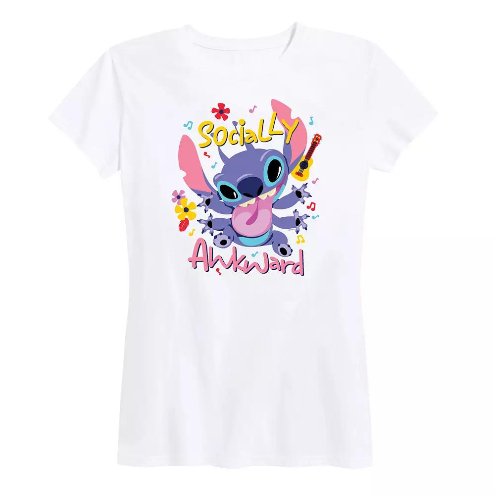 Disney's Lilo & Stitch Women's Socially Awkward Graphic Tee,  Product Image