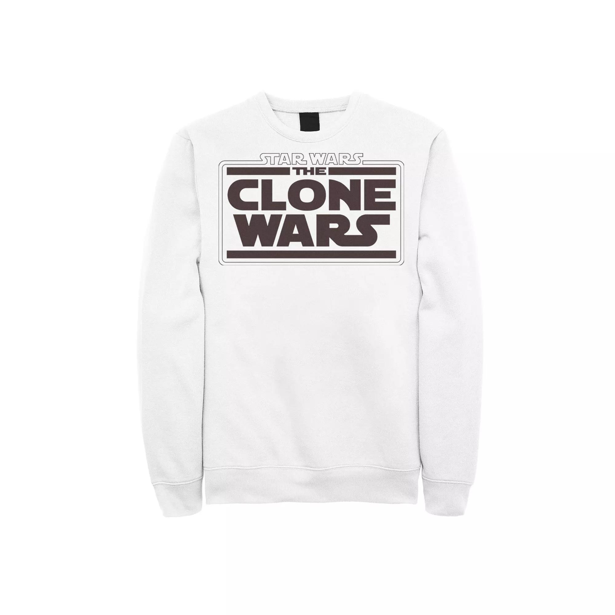 Men's Star Wars: The Clone Wars Logo Stack Sweatshirt,  Product Image