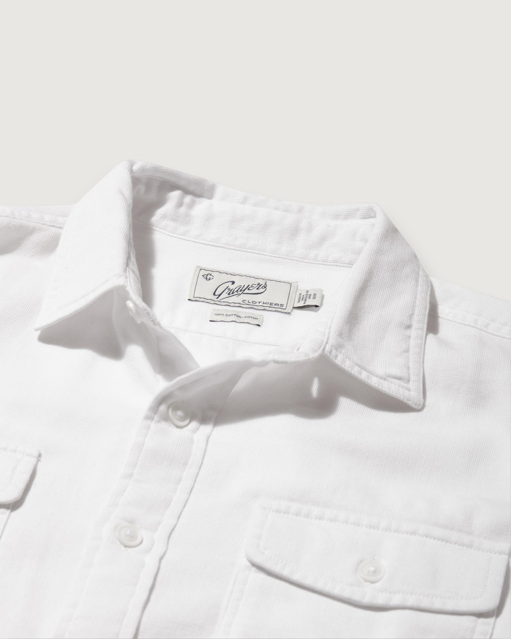 Bedford Textured Shirt - White Product Image