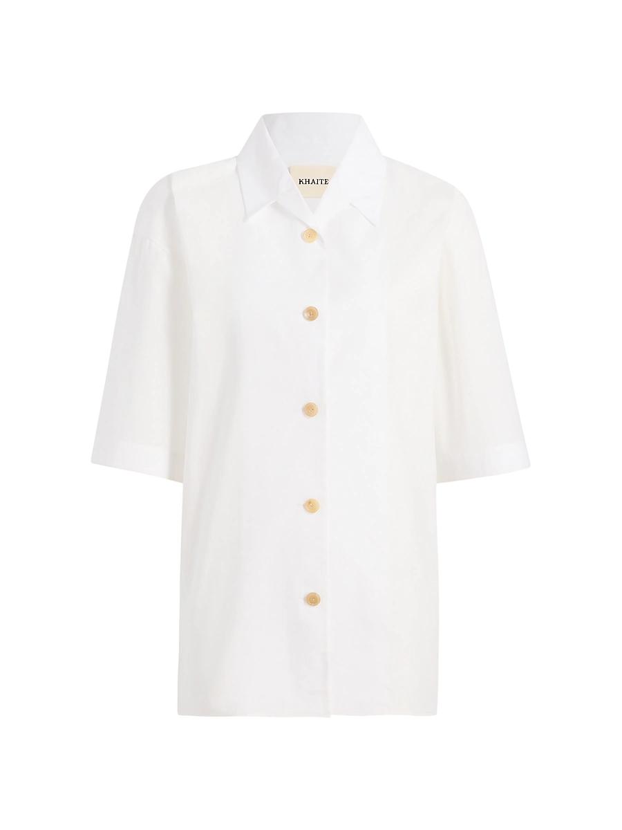 Womens Owen Cotton Button-Front Top Product Image