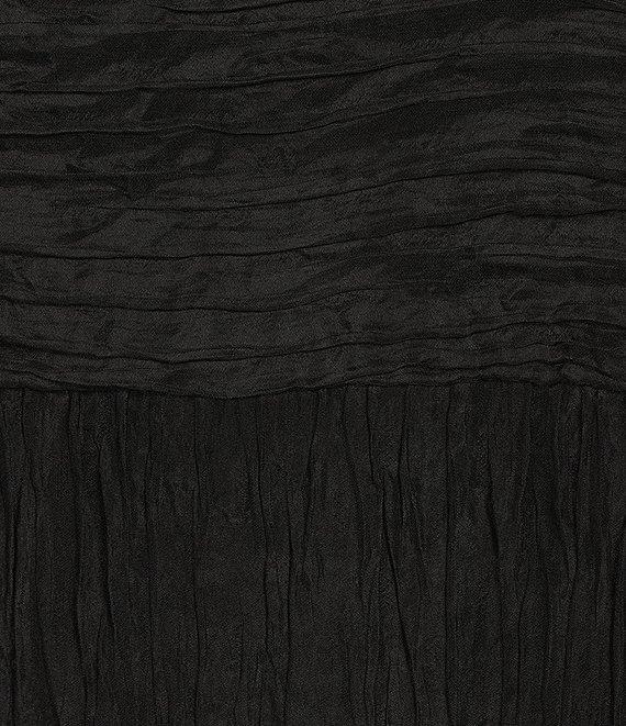 Eileen Fisher Textured Silk Jacquard Boat Neck 3/4 Sleeve Tunic Product Image