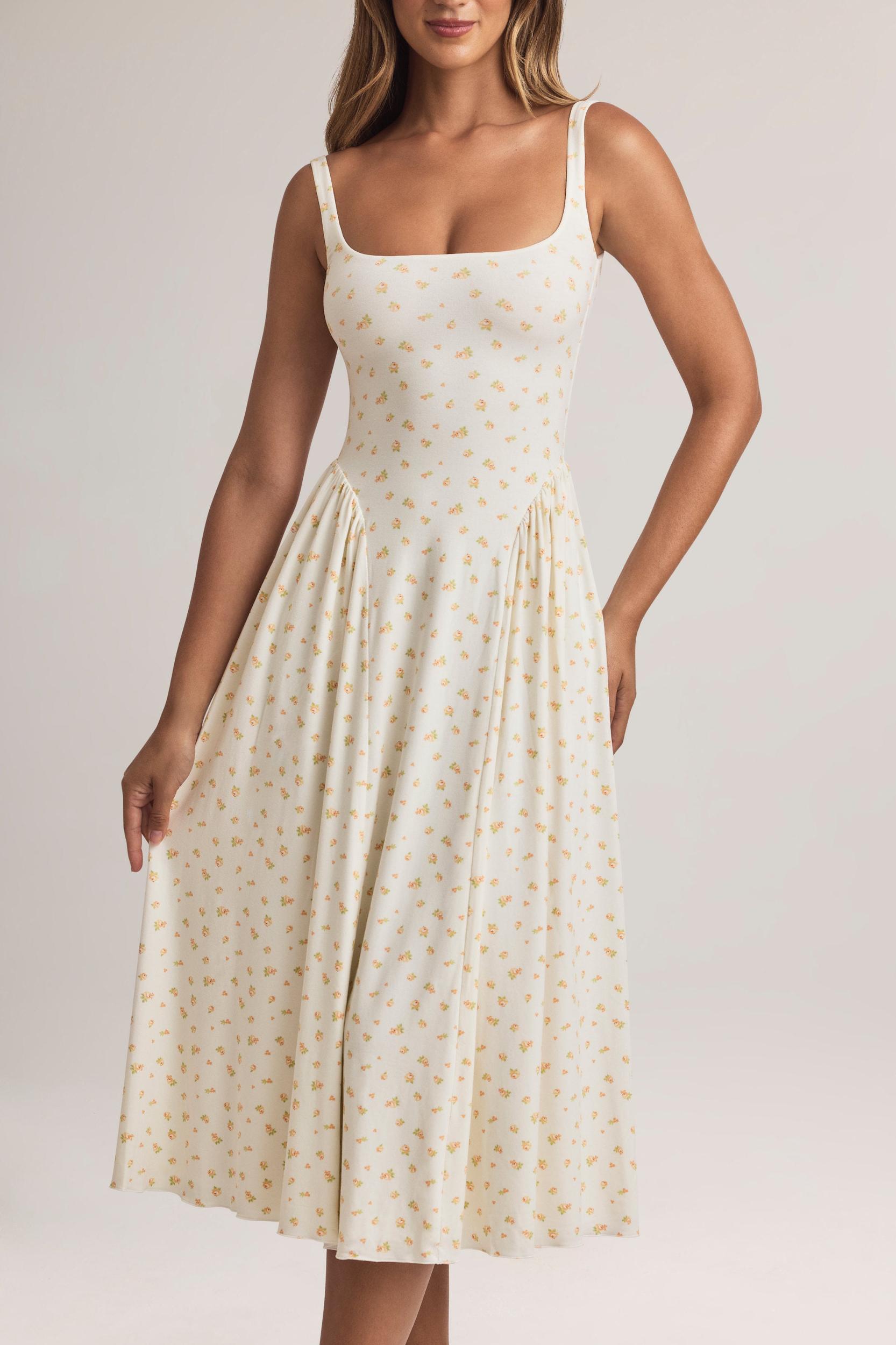 Modal A-Line Midaxi Dress in Floral Print Product Image