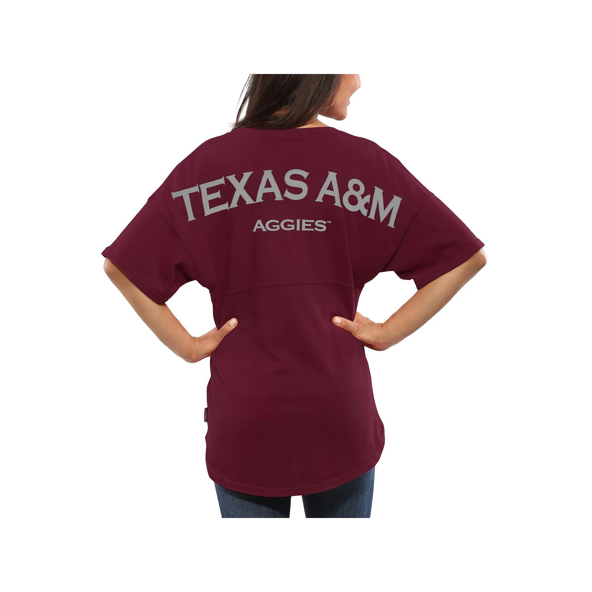 Women's Maroon Texas A&M Aggies Spirit Jersey Oversized T-Shirt, Size: XS, Red Product Image