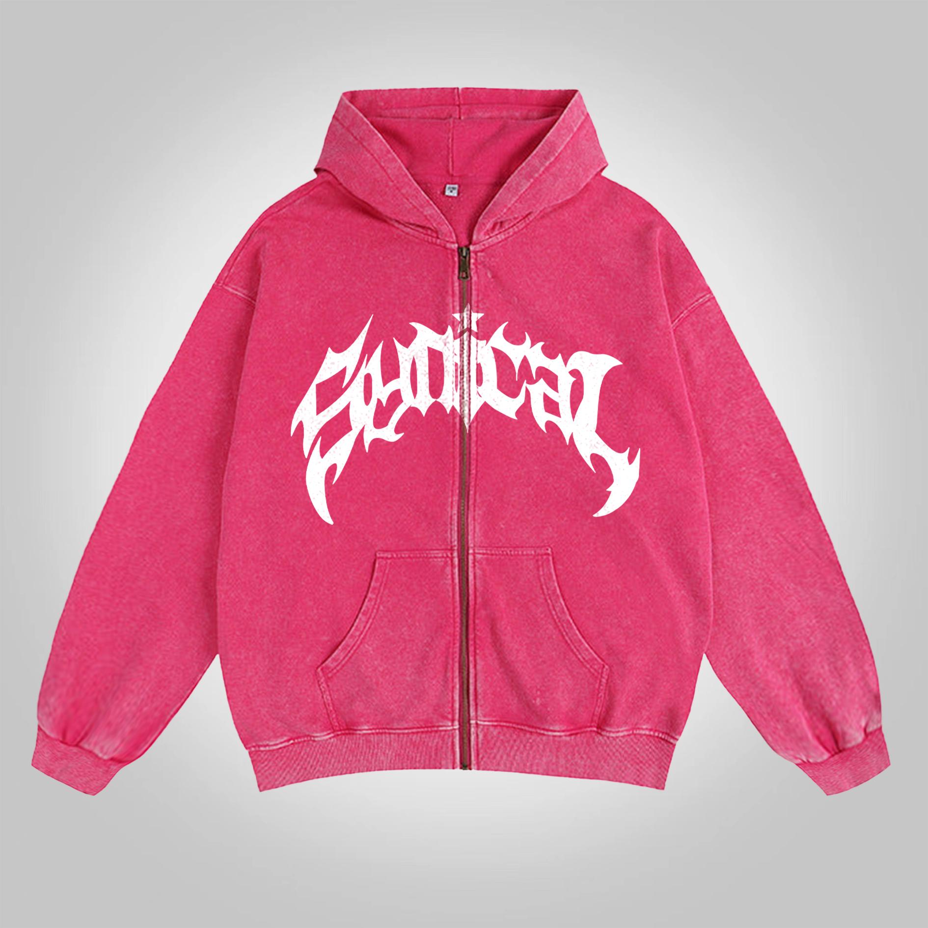 Sopula Unisex Mouth & Letter Print T-Shirt Product Image