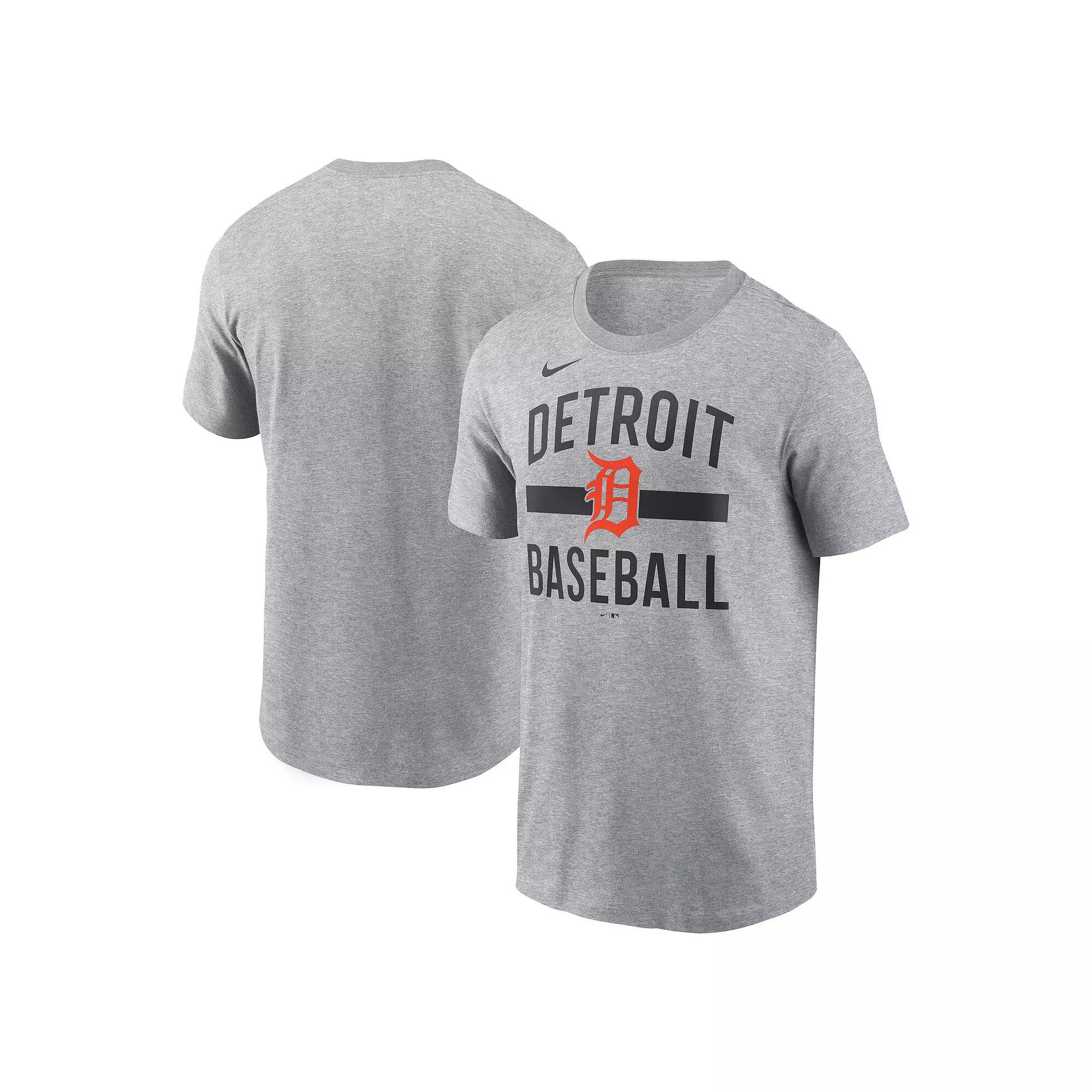 Men's Nike Heather Gray Detroit Tigers Arched T-Shirt,  Product Image
