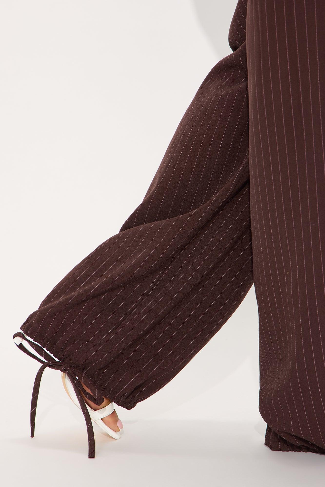 Urban Magic Pinstripe Jogger Pant - Chocolate Product Image