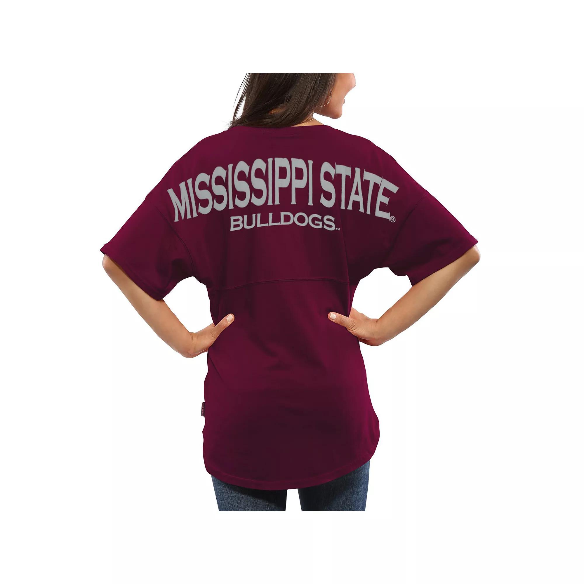 Women's Maroon Mississippi State Bulldogs Spirit Jersey Oversized T-Shirt, Size: Medium, Mst Red Product Image